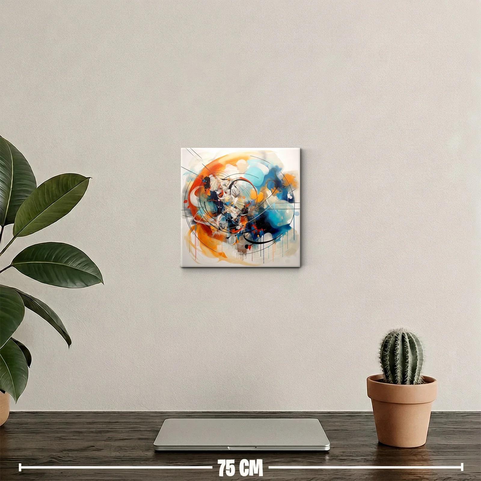 Cuadro abstracto con dinámicas formas y vivos colores — miniatura 2