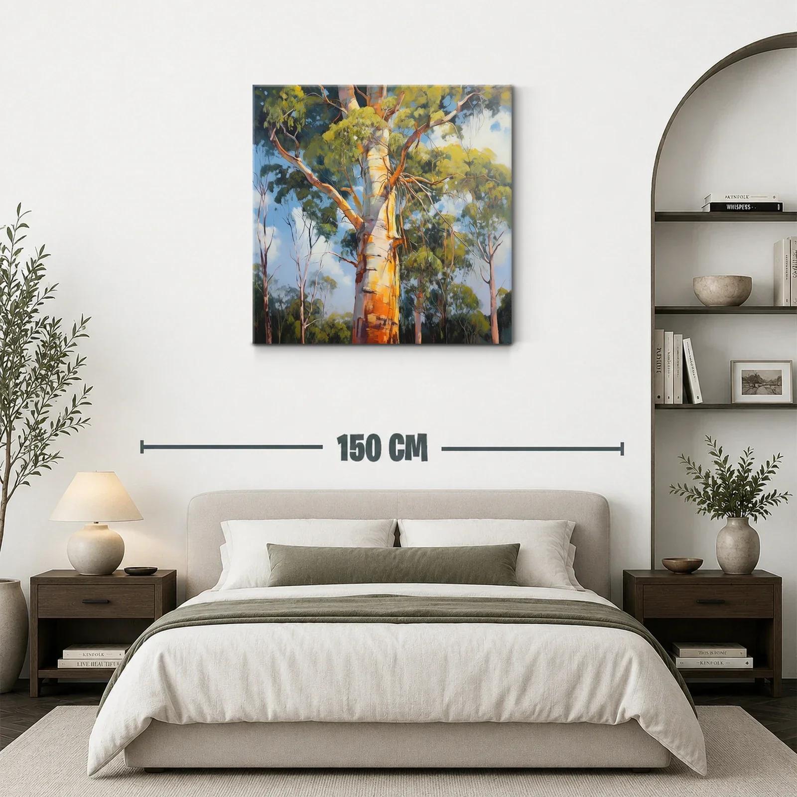 Tronco de árbol iluminado por luz natural vibrante — miniatura 3