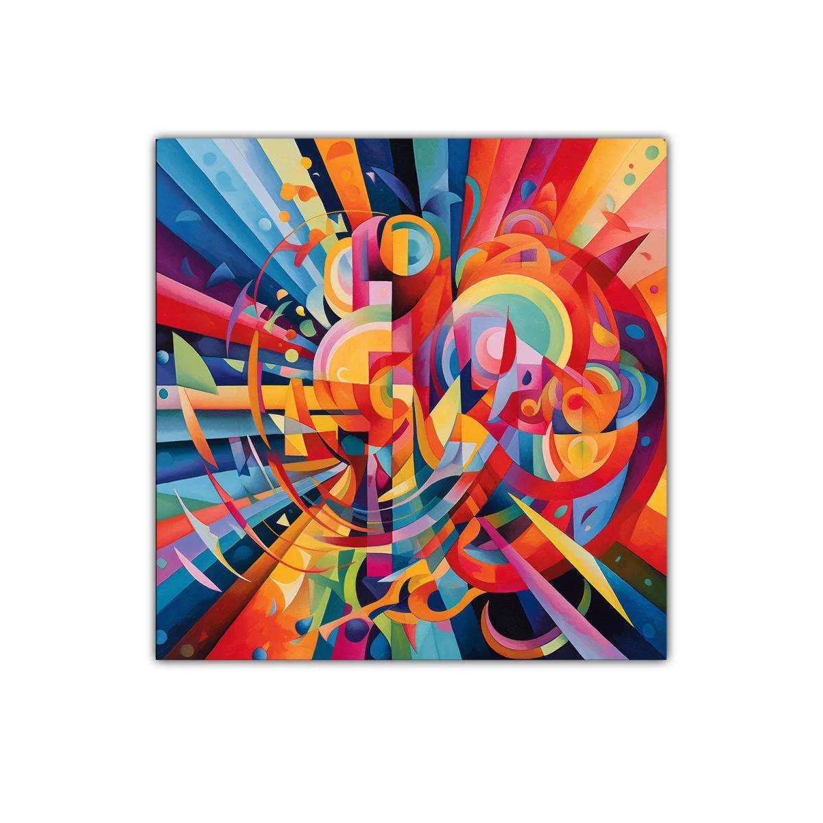 Explosión de color y formas geométricas vibrantes