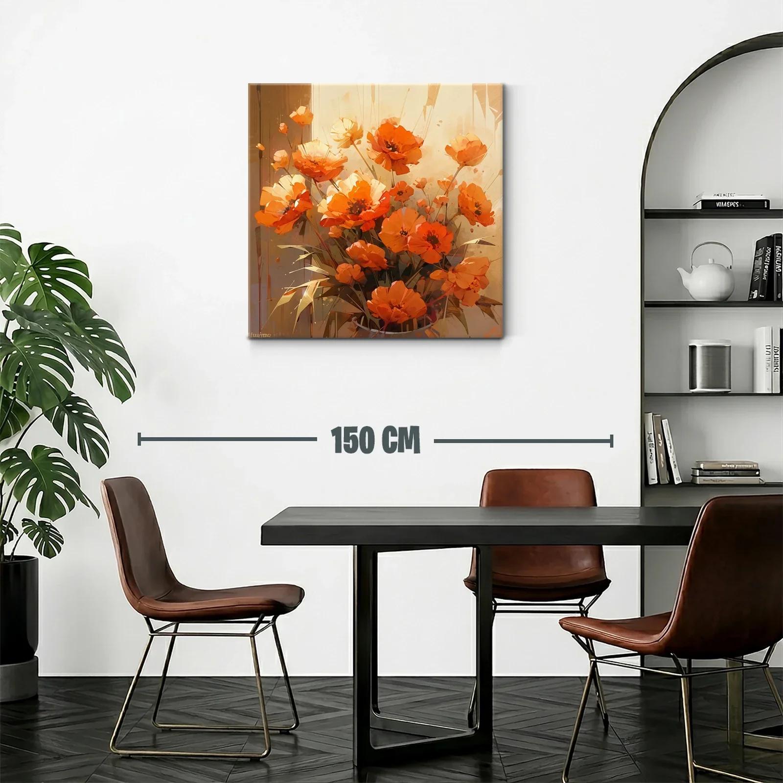 Vibrante ramo de flores naranjas en ambiente cálido — miniatura 2