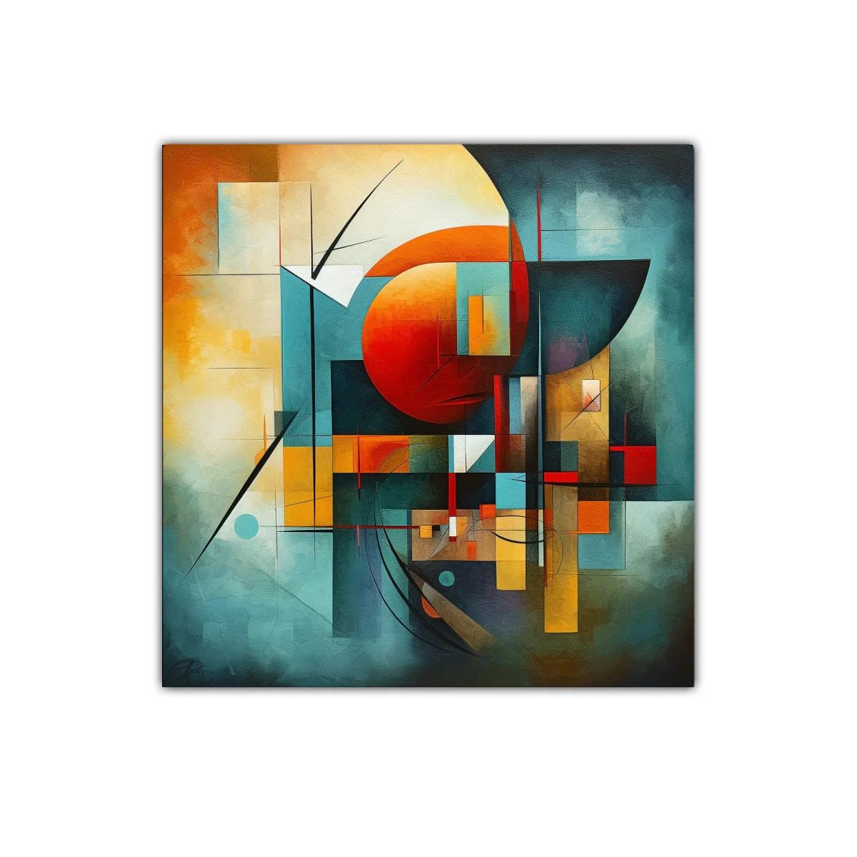 Composición geométrica con formas y tonos vibrantes — imagen principal