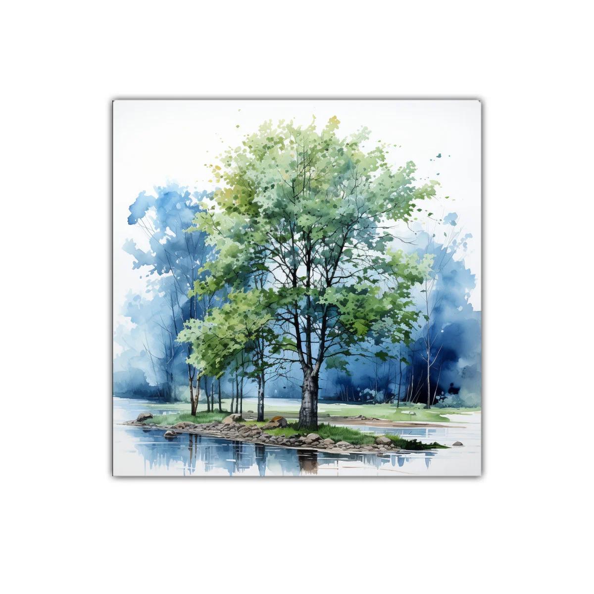 Serena composición natural con árbol y reflejo en agua — imagen principal