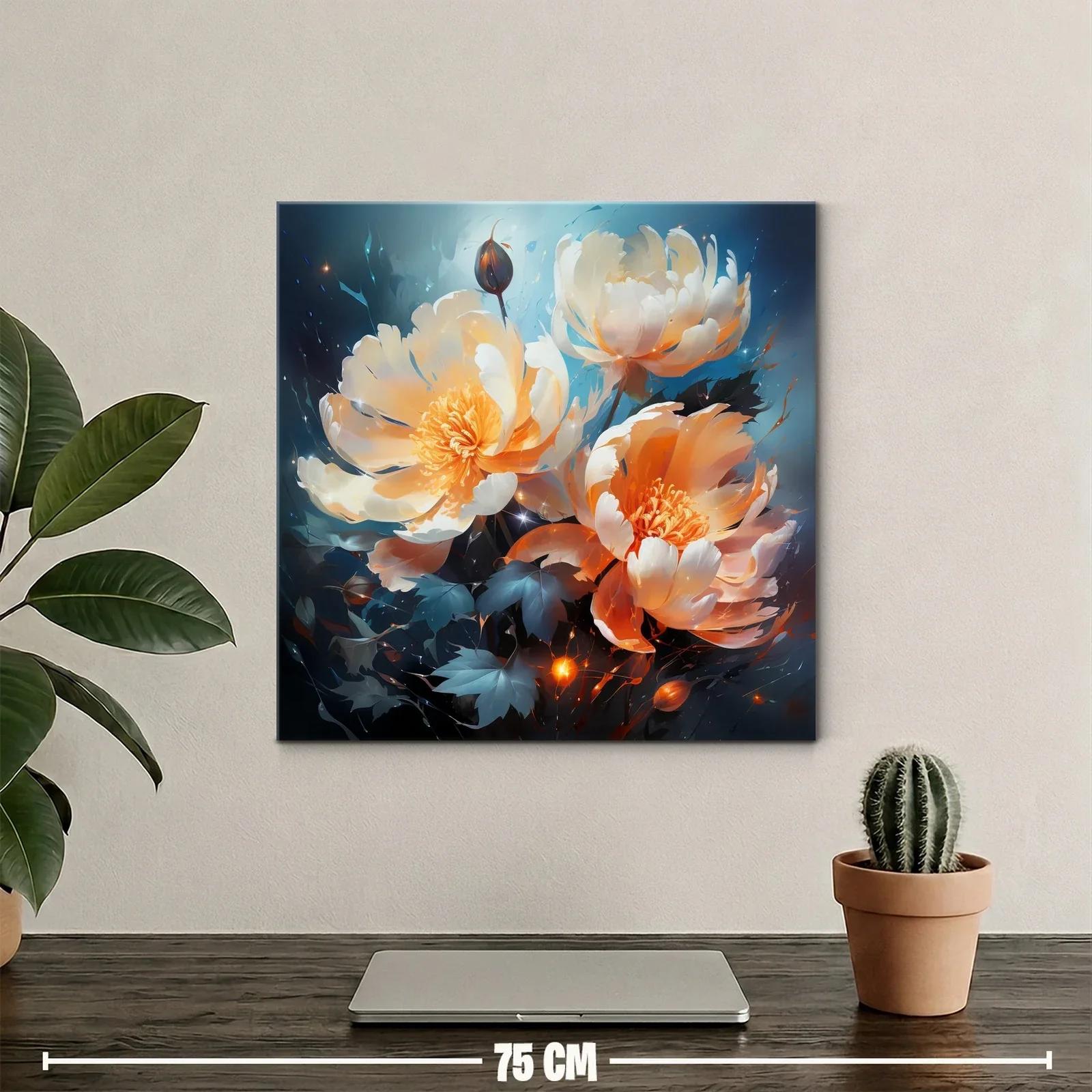 Flores etéreas en tonos cálidos y fríos contrastantes — miniatura 2