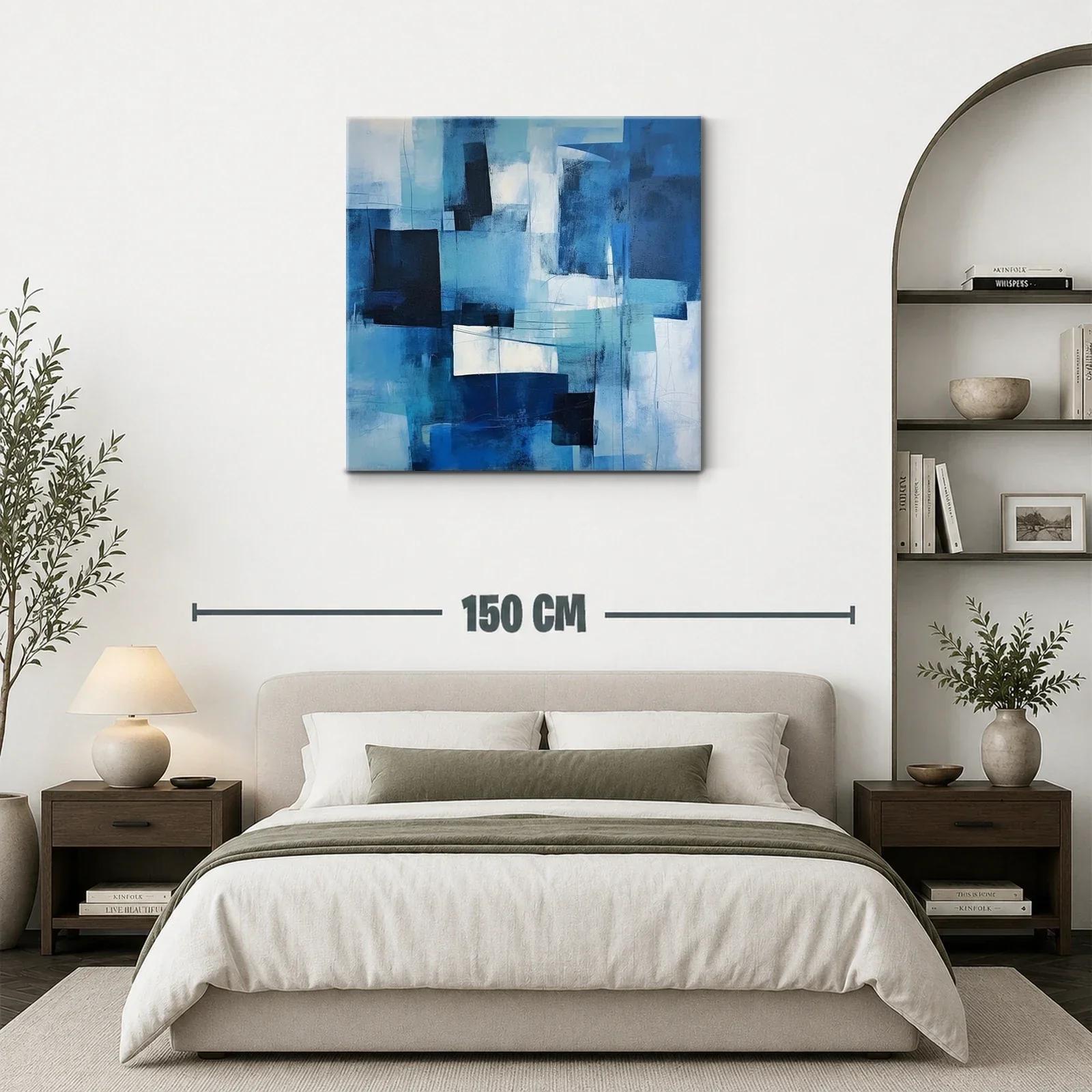Composición abstracta en tonos azules y blancos — miniatura 3
