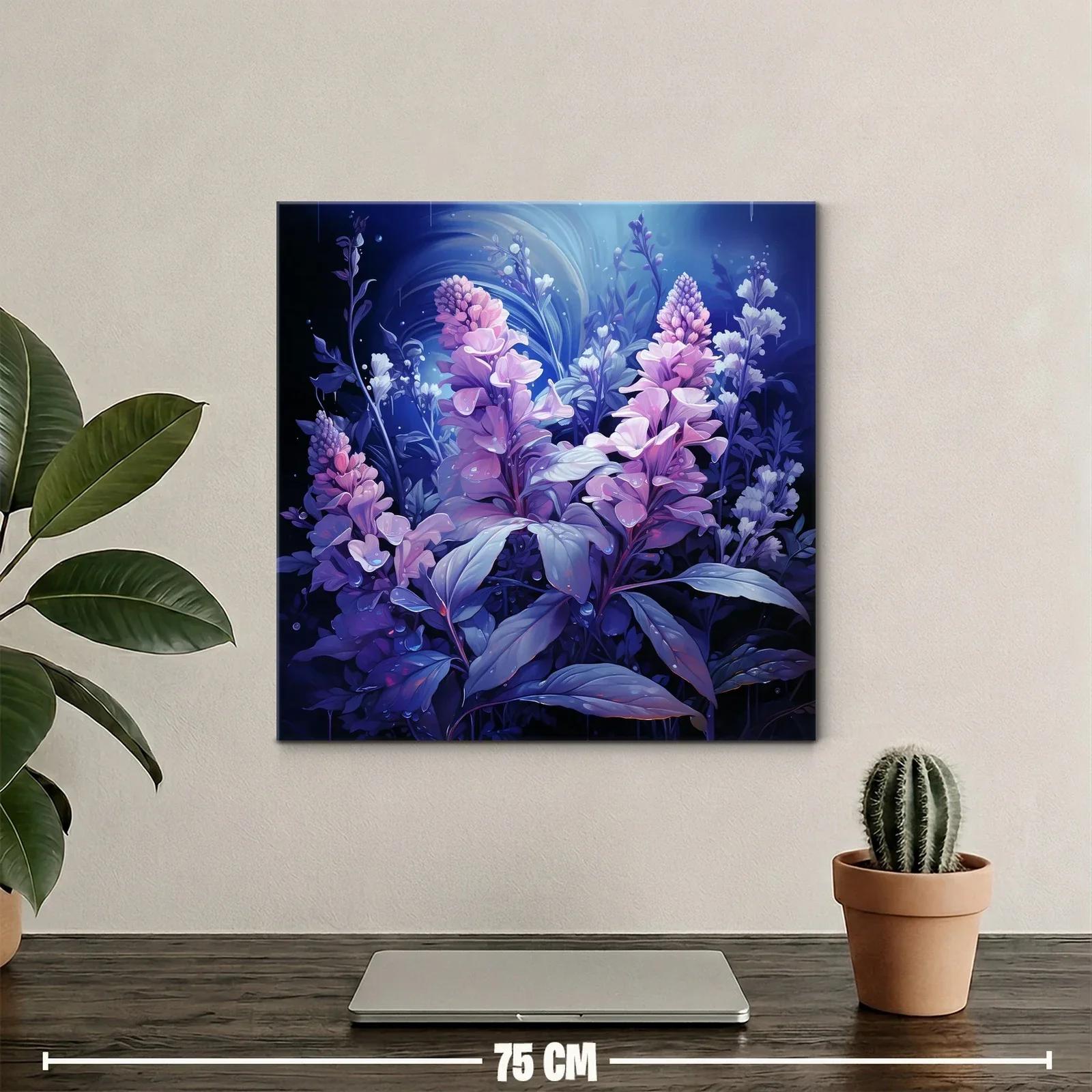Elegancia floral en tonos malva y azul profundo — miniatura 2