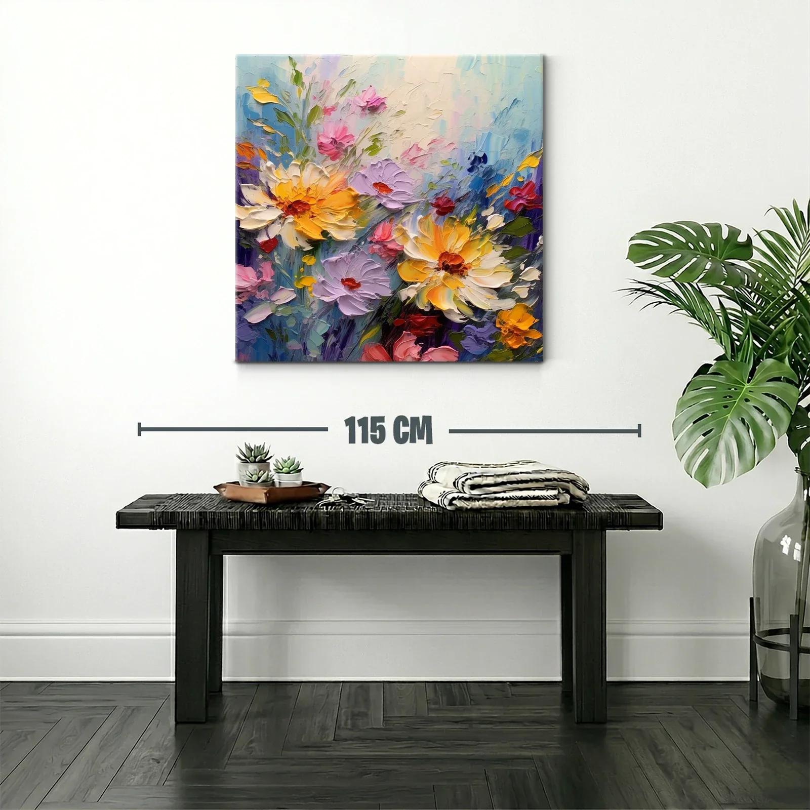 Cuadro con vibrante ramo de flores en tonos alegres — miniatura 2