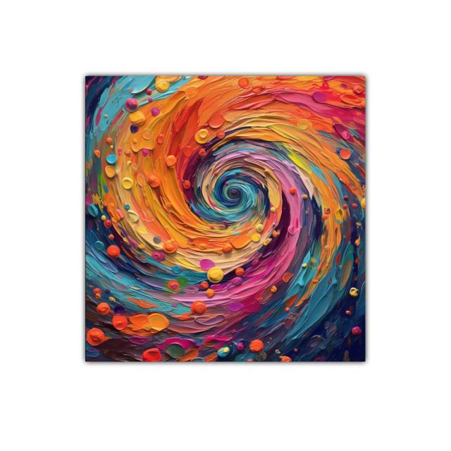 Torbellino de colores vibrantes en espiral dinámica