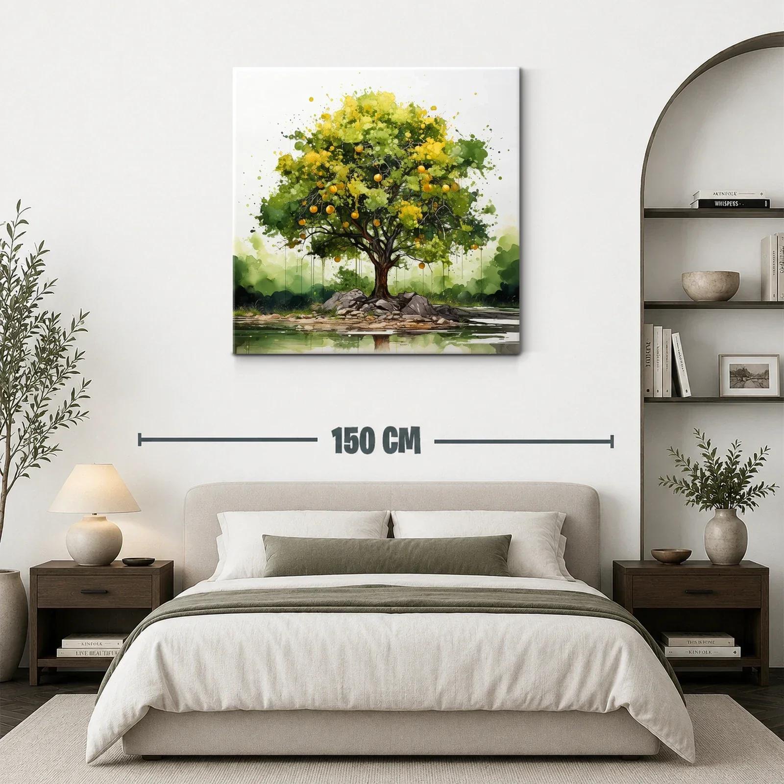 Árbol frutal vibrante sobre islote sereno — miniatura 3