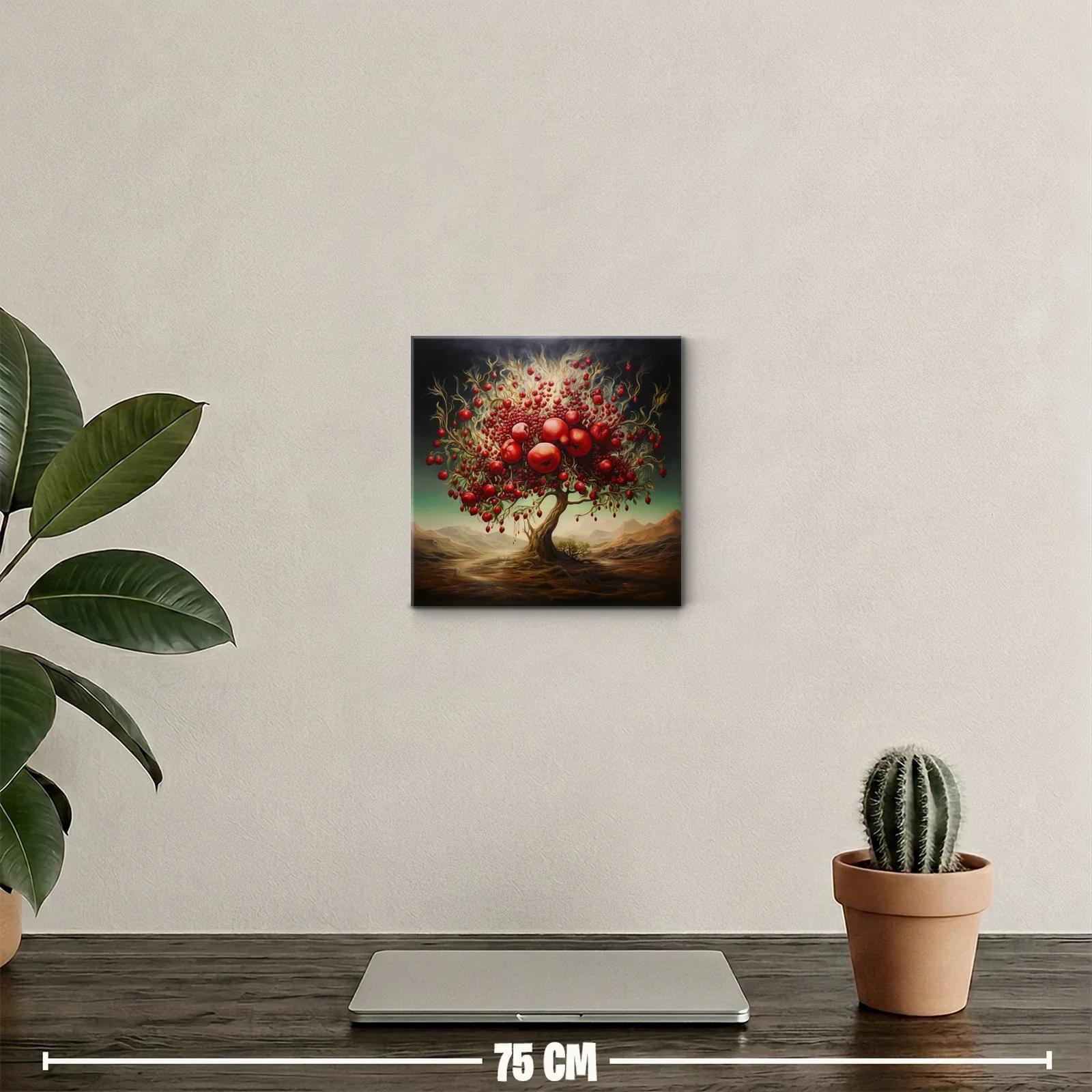 Árbol surrealista con frutos rojos y ambiente onírico — miniatura 2