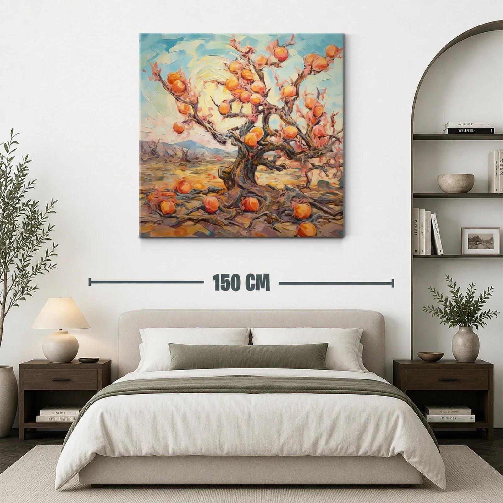 Árbol con Frutos Naranjas en Paisaje Soleado — miniatura 3