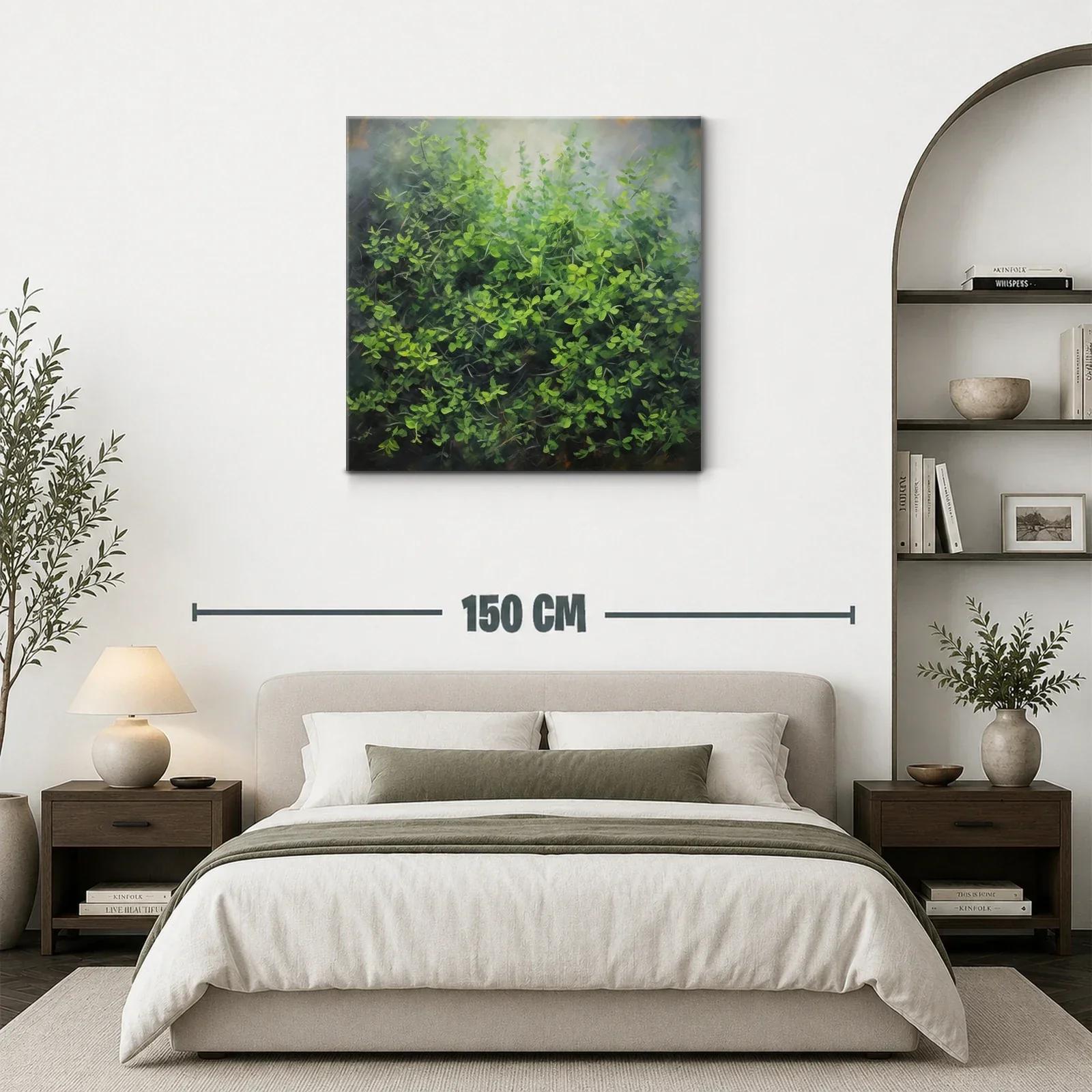 Cuadro con motivo de follaje verde vibrante para interiores naturales — miniatura 3