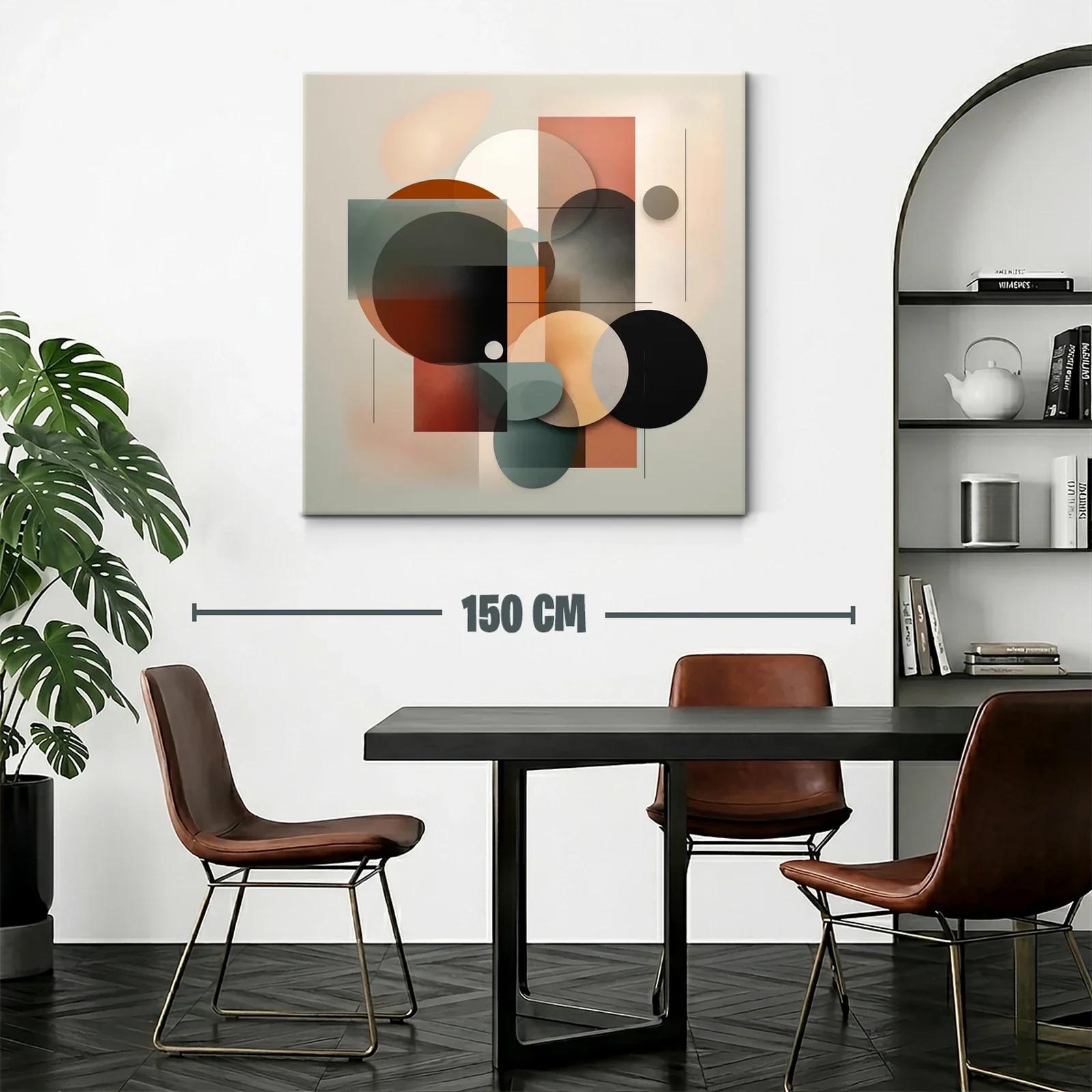 Composición Abstracta con Formas Geométricas y Tonos Cálidos — miniatura 2