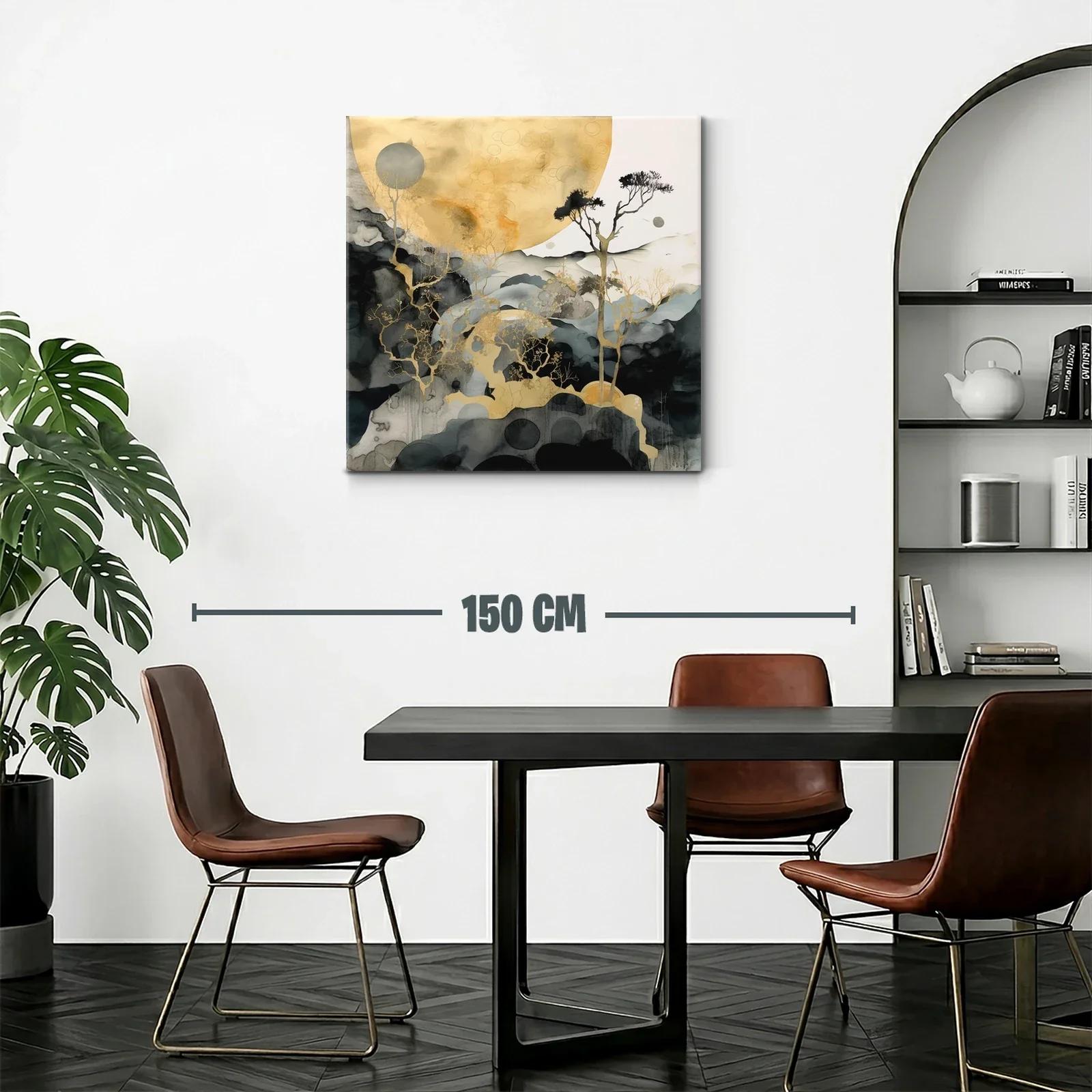 Paisaje onírico con tonos dorados y grisáceos sutiles — miniatura 2