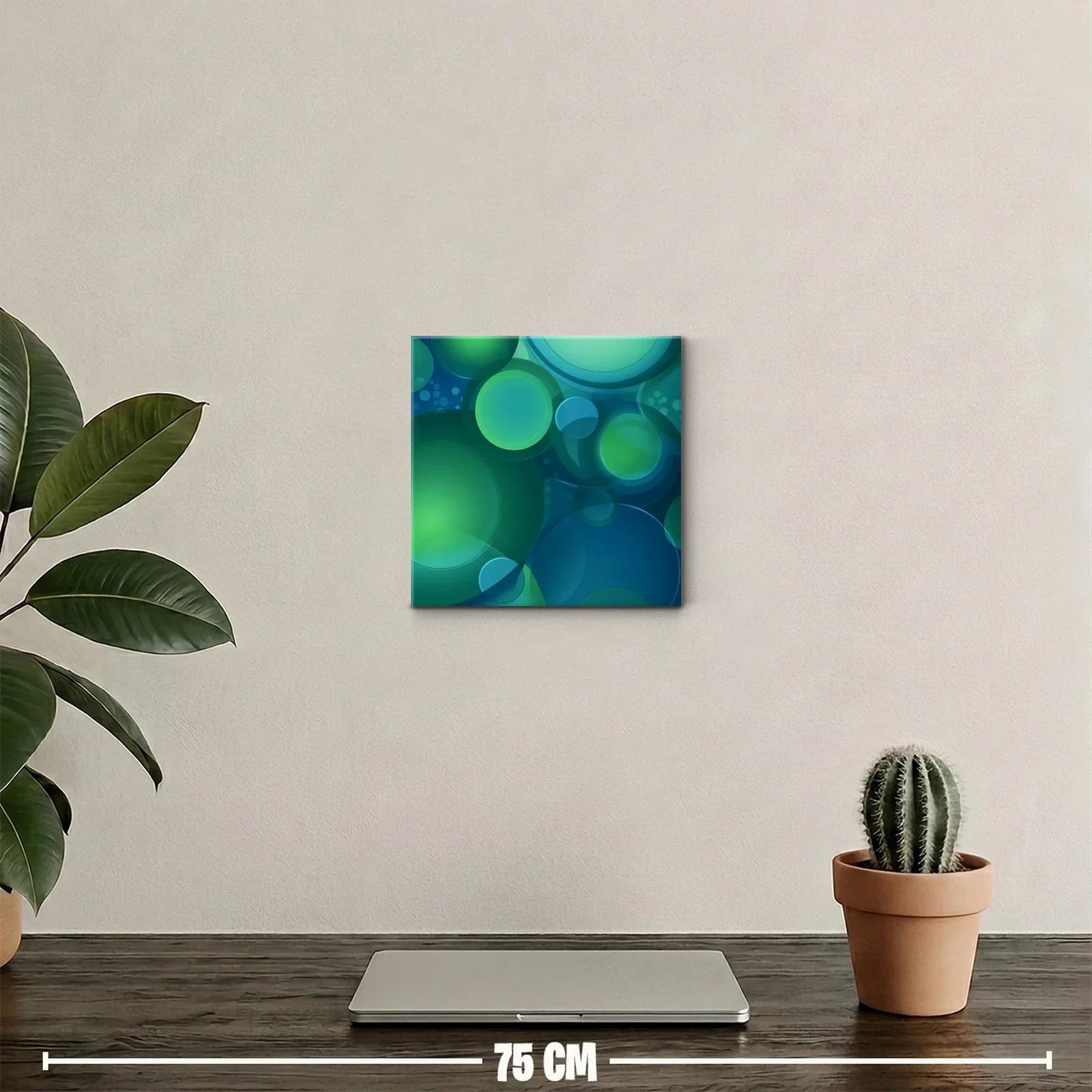 Composición abstracta de círculos en tonos verdes y azules — miniatura 2