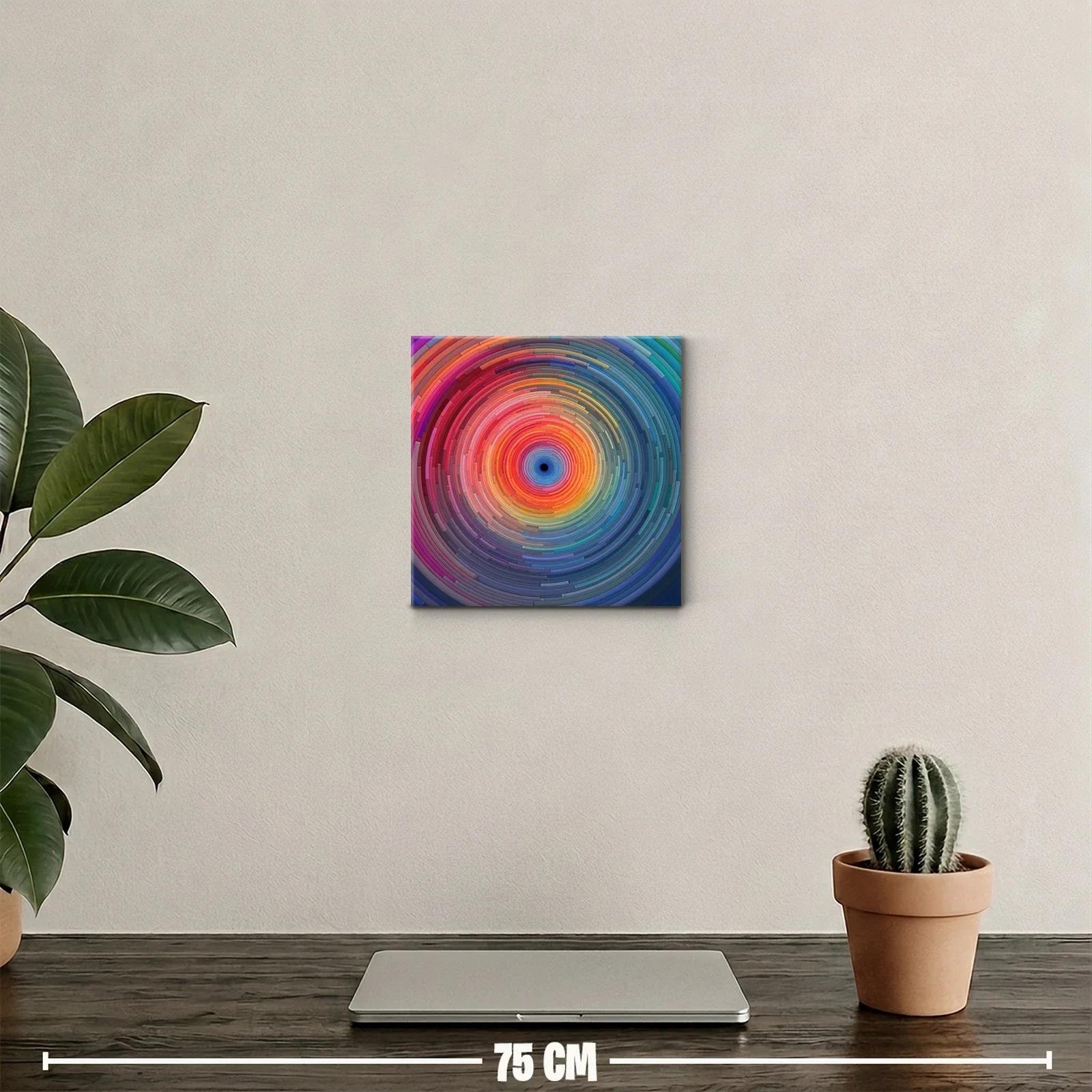 Composición circular vibrante con paleta multicolor intensa — miniatura 2