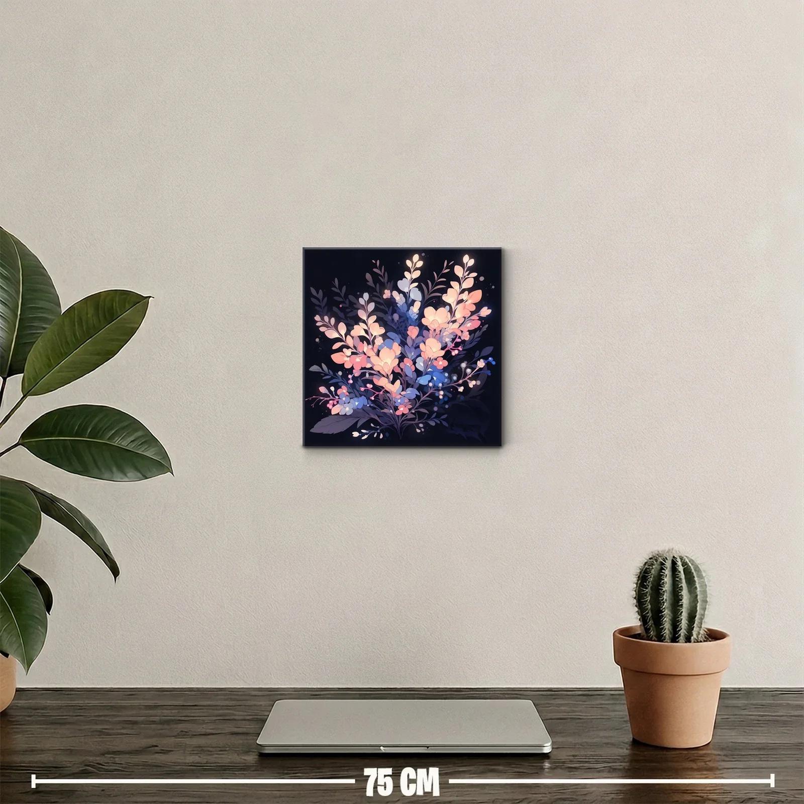 Ramo floral delicado con tonos pastel sobre fondo oscuro — miniatura 2