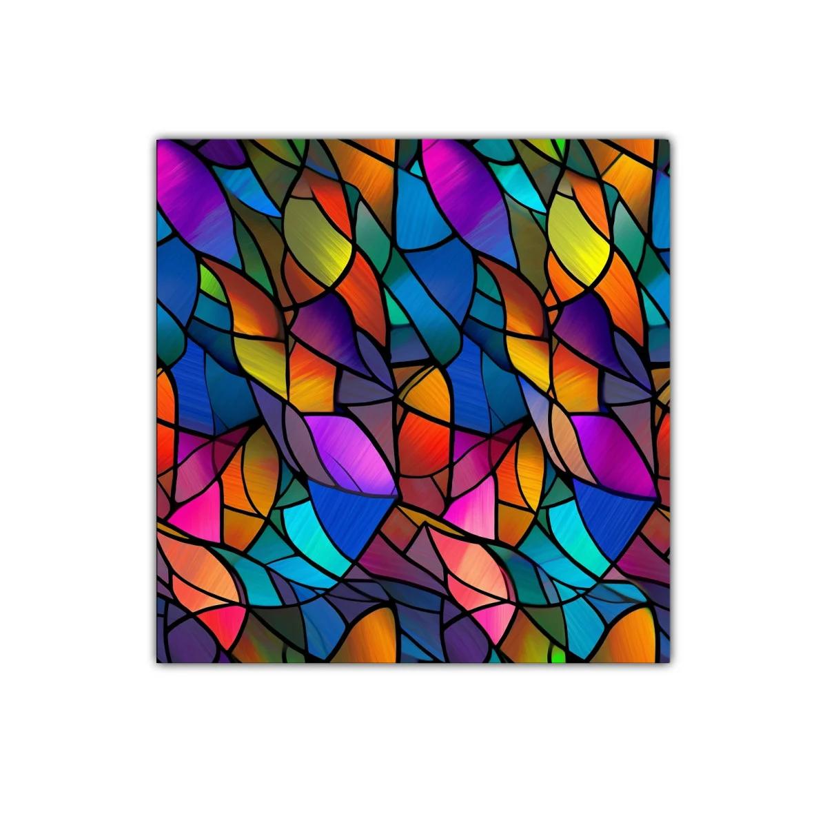 Arte abstracto con vibrantes colores y formas geométricas — imagen principal