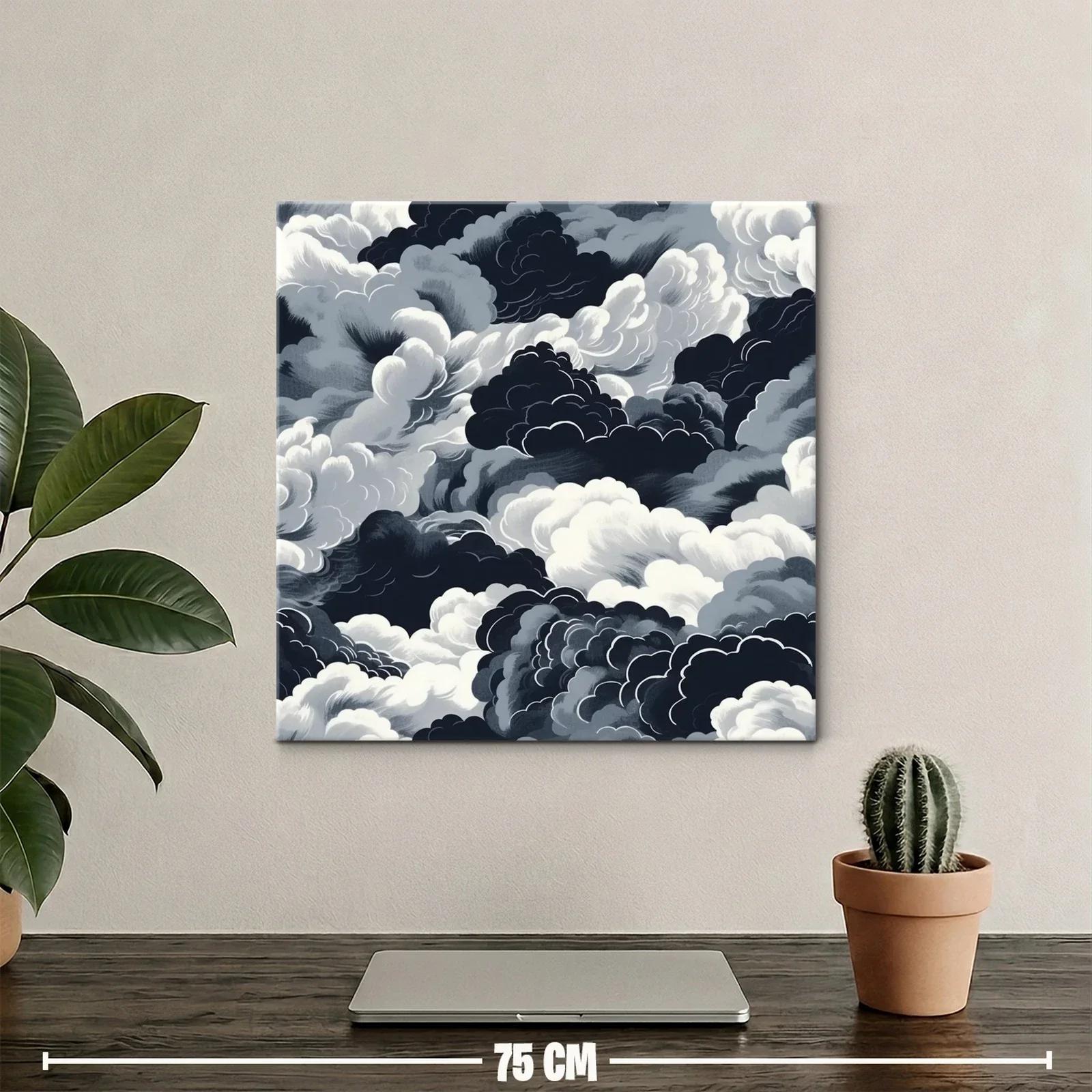 Composición de nubes en tonos grises y negros intensos — miniatura 2