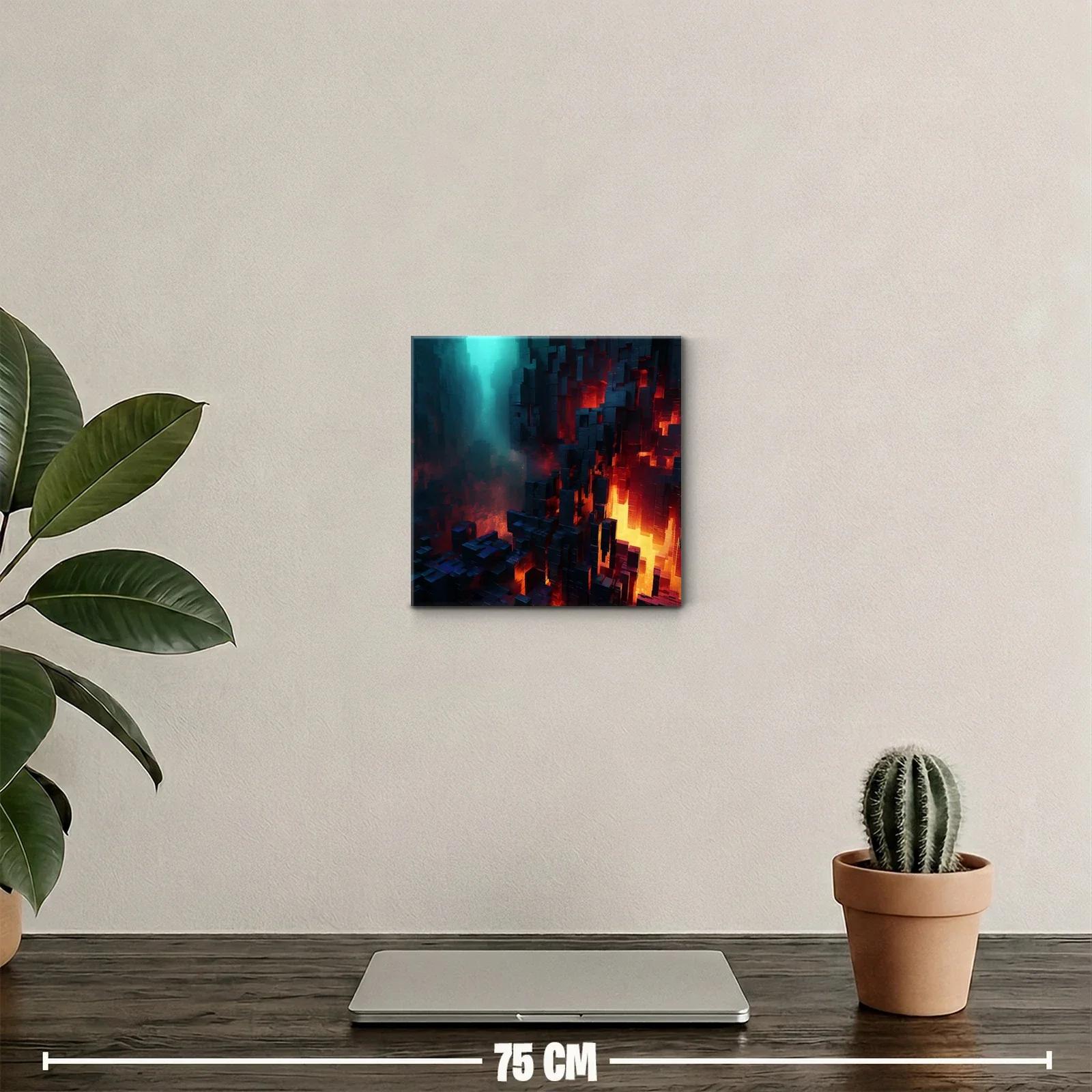 Abstracto urbano con luces cálidas y frías contrastantes — miniatura 2