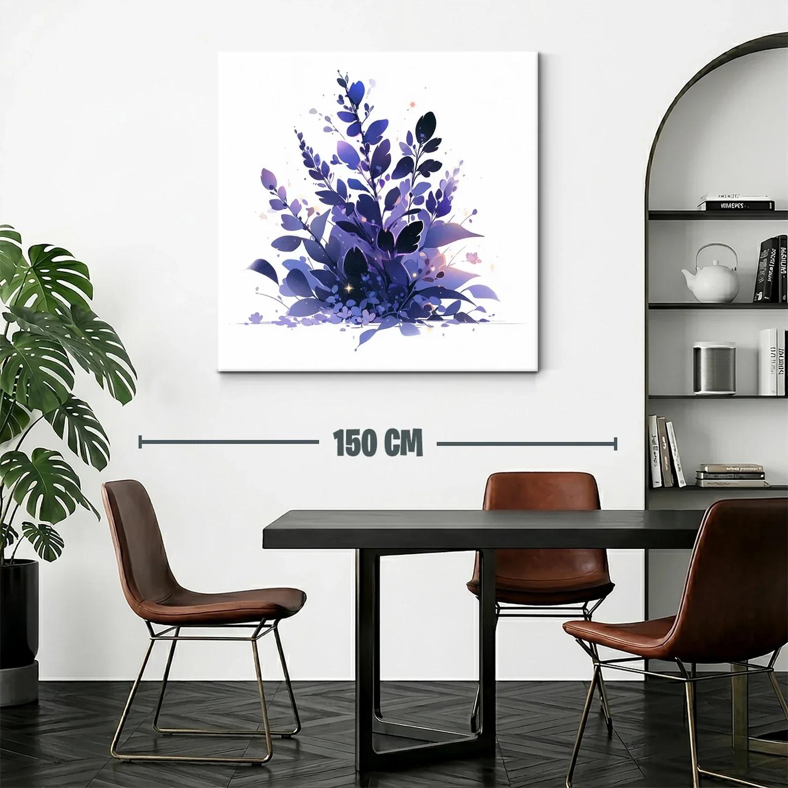 Composición de hojas en tonos púrpura y azul profundo — miniatura 2