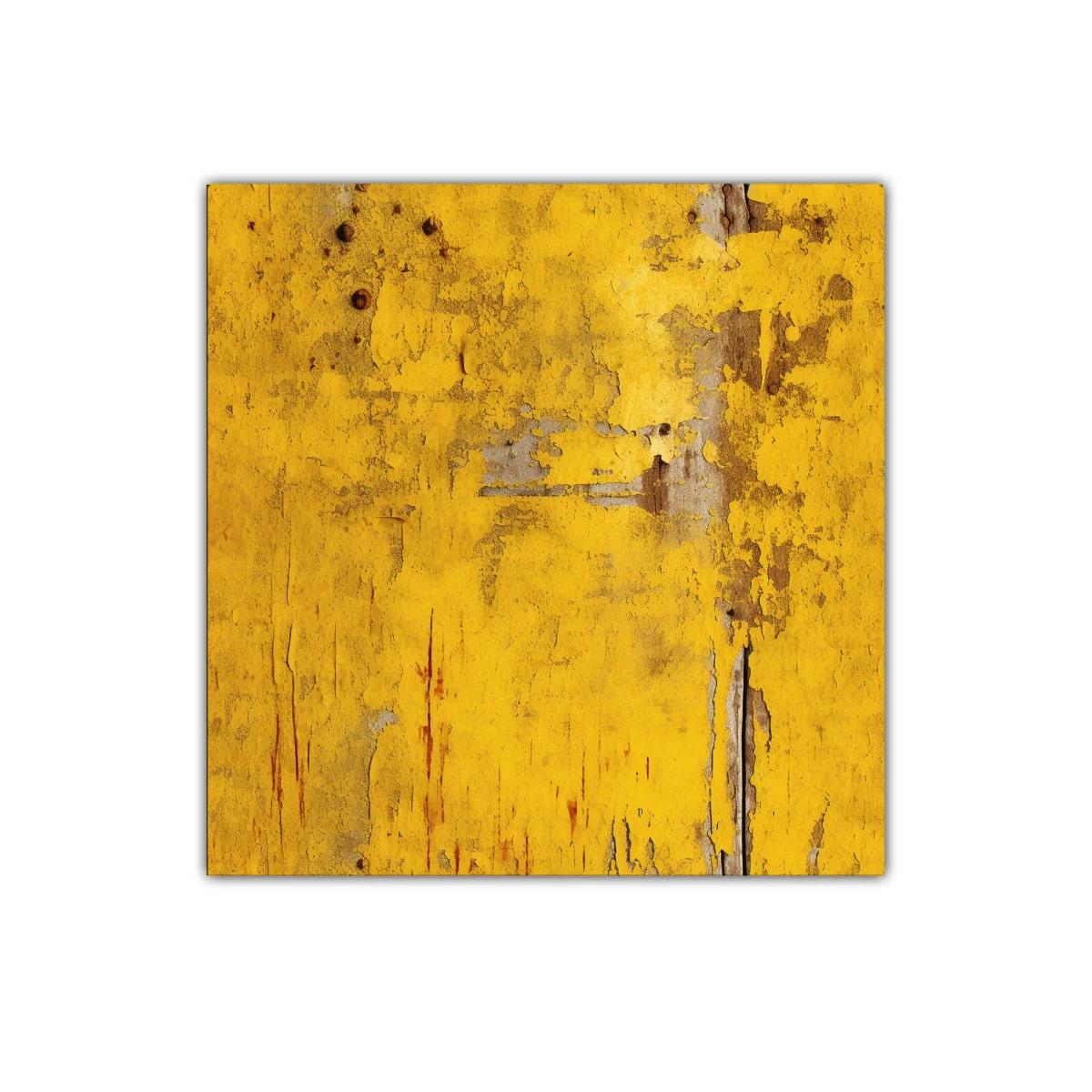 Cuadro abstracto en tonos amarillos y ocres envejecidos — miniatura 1