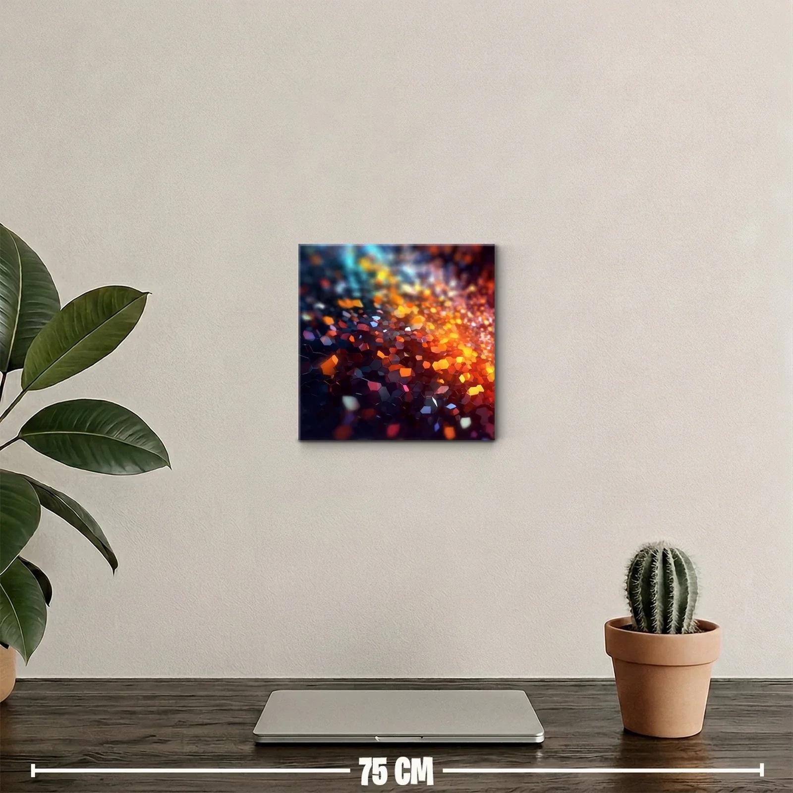 Cuadro abstracto con efecto de mosaico luminoso y vibrante — miniatura 2