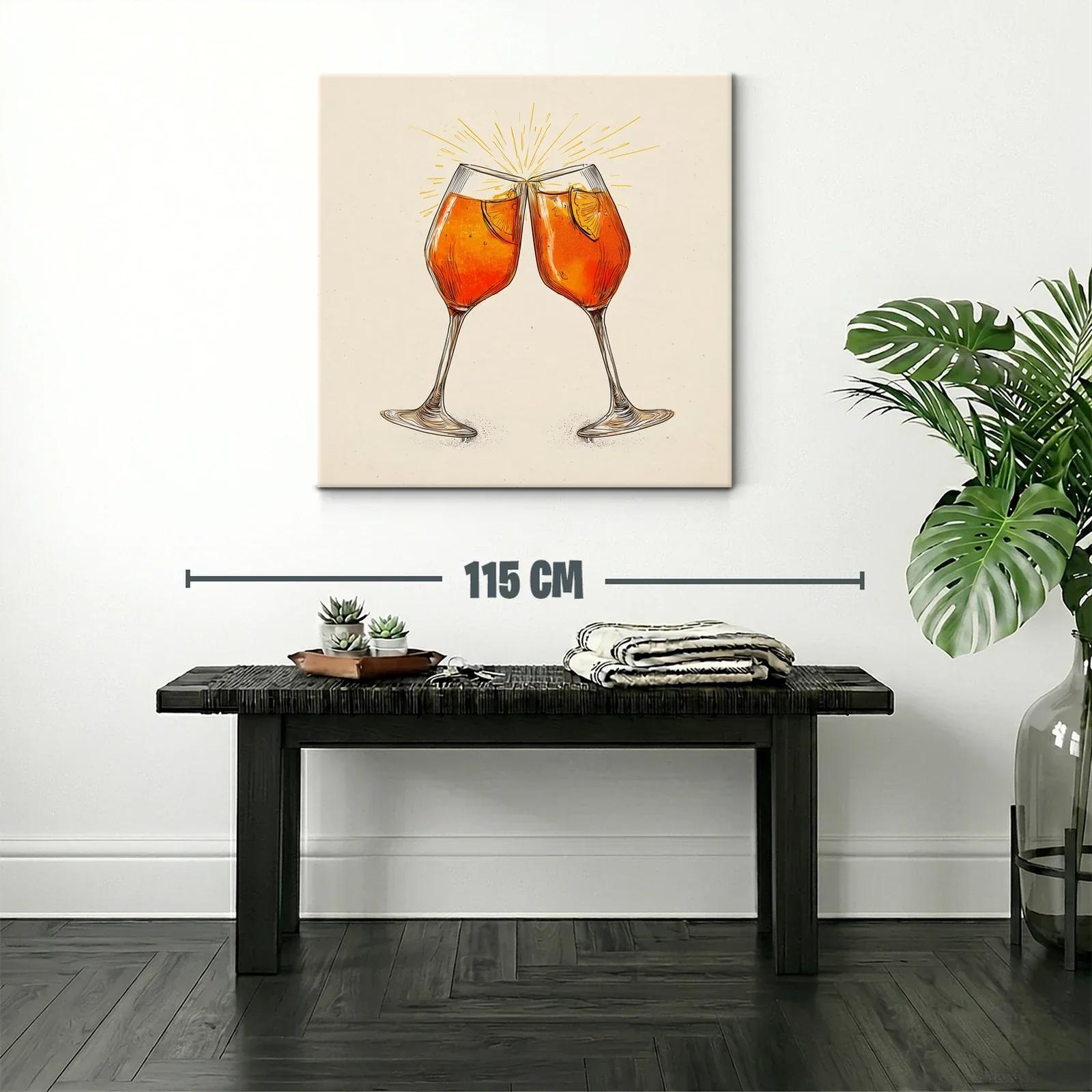 Brindis con copas de cóctel en elegante ilustración — miniatura 2