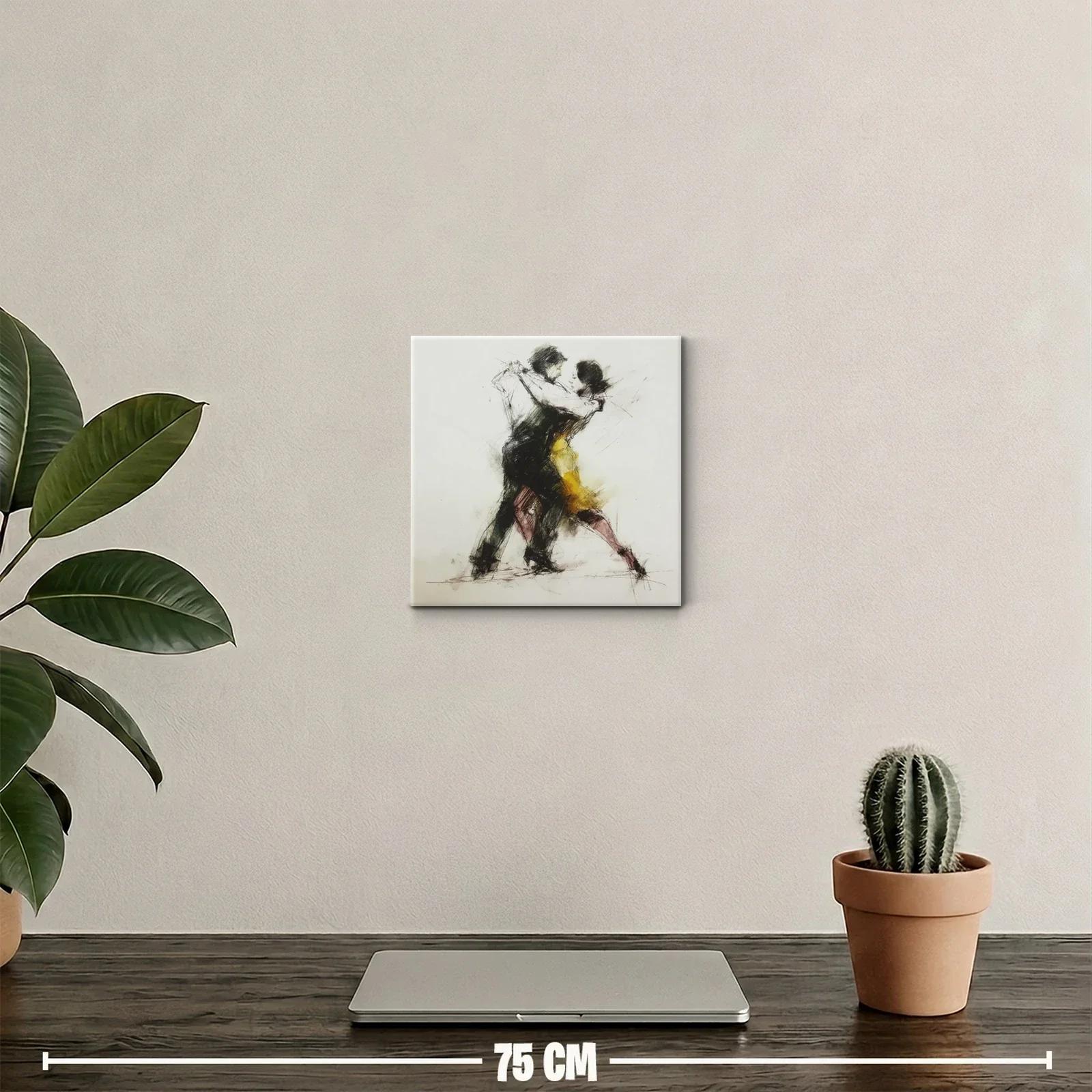 Pareja bailando tango en movimiento y pasión — miniatura 2