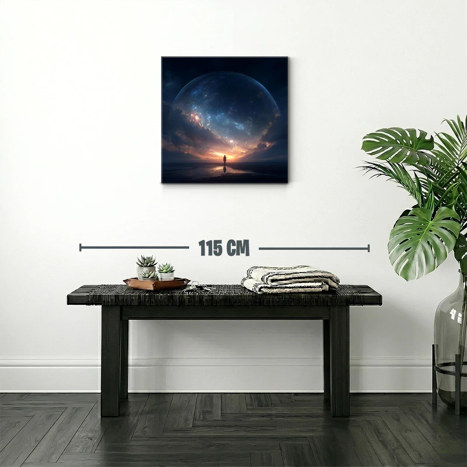 Silenciosa figura bajo un cielo estrellado majestuoso — miniatura 2