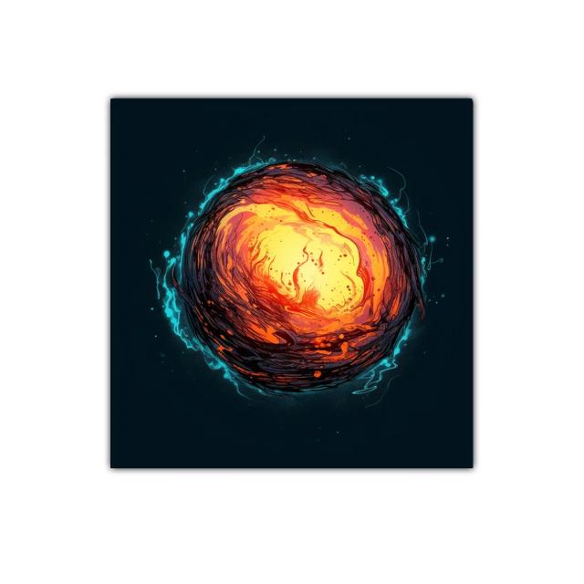 Explosión de energía cósmica en vibrantes tonos cálidos