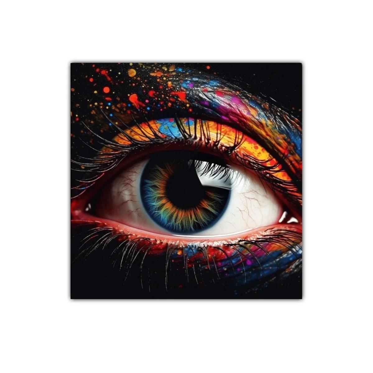 Impactante ojo con explosión de colores vivos y detalles precisos — imagen principal