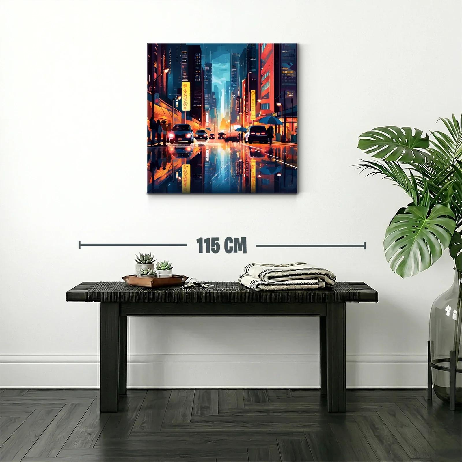 Atardecer urbano con reflejos vibrantes en la ciudad — miniatura 2