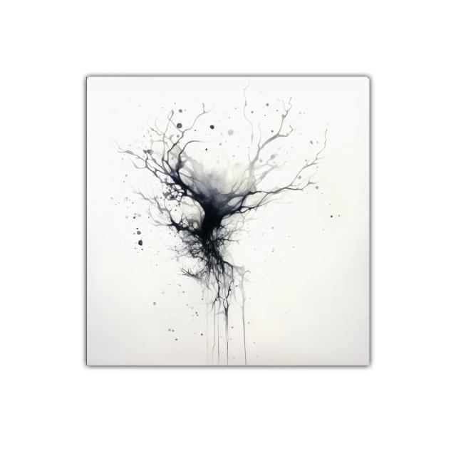 Abstracto en tonos neutros con formas orgánicas y fluidas