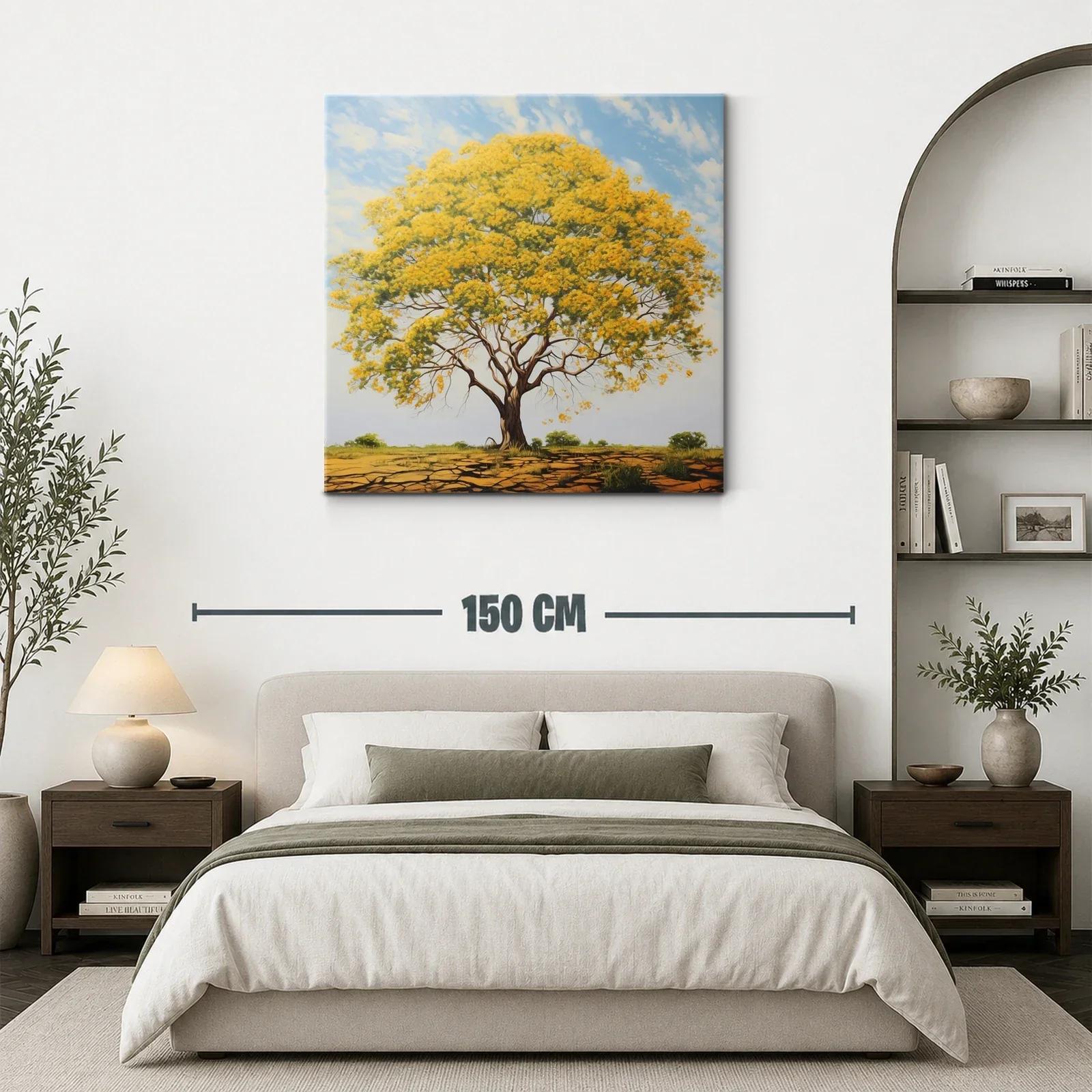 Árbol Dorado en Paisaje Cálido y Sereno — miniatura 3