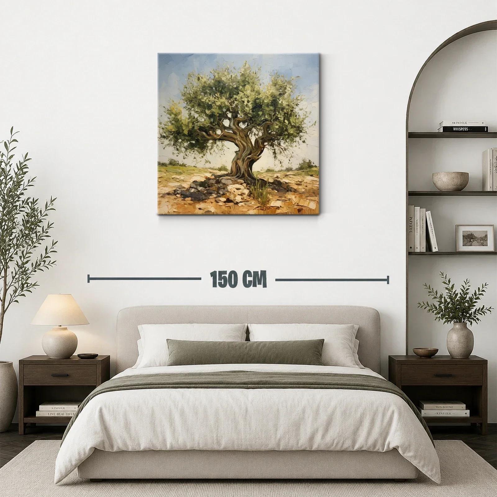 Cuadro árbol de olivo con paisaje sereno y luz natural — miniatura 3