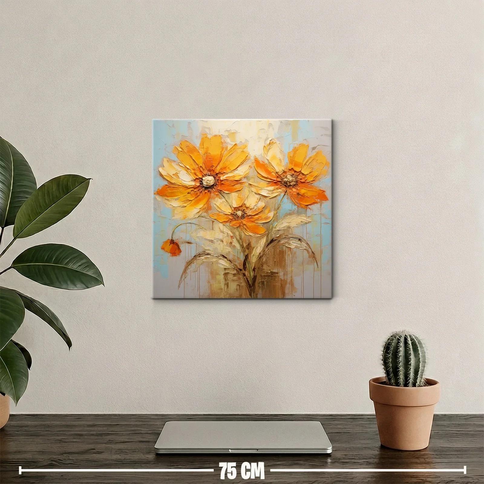 Explosión de flores naranjas en tonos cálidos y suaves — miniatura 2