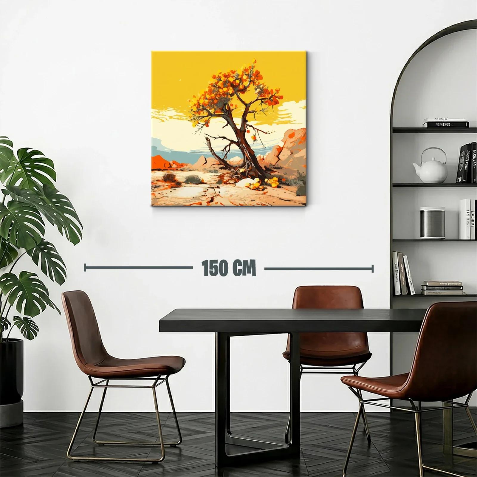 Árbol solitario con tonos cálidos en paisaje desértico — miniatura 2
