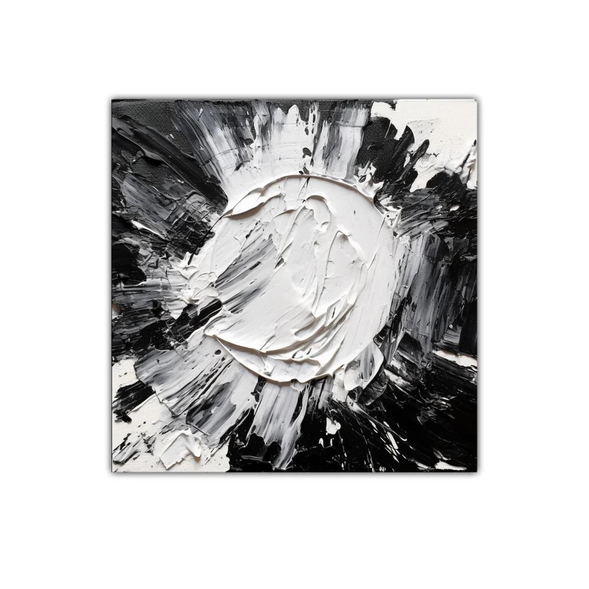 Explosión Abstracta en Blanco y Negro para Decorar