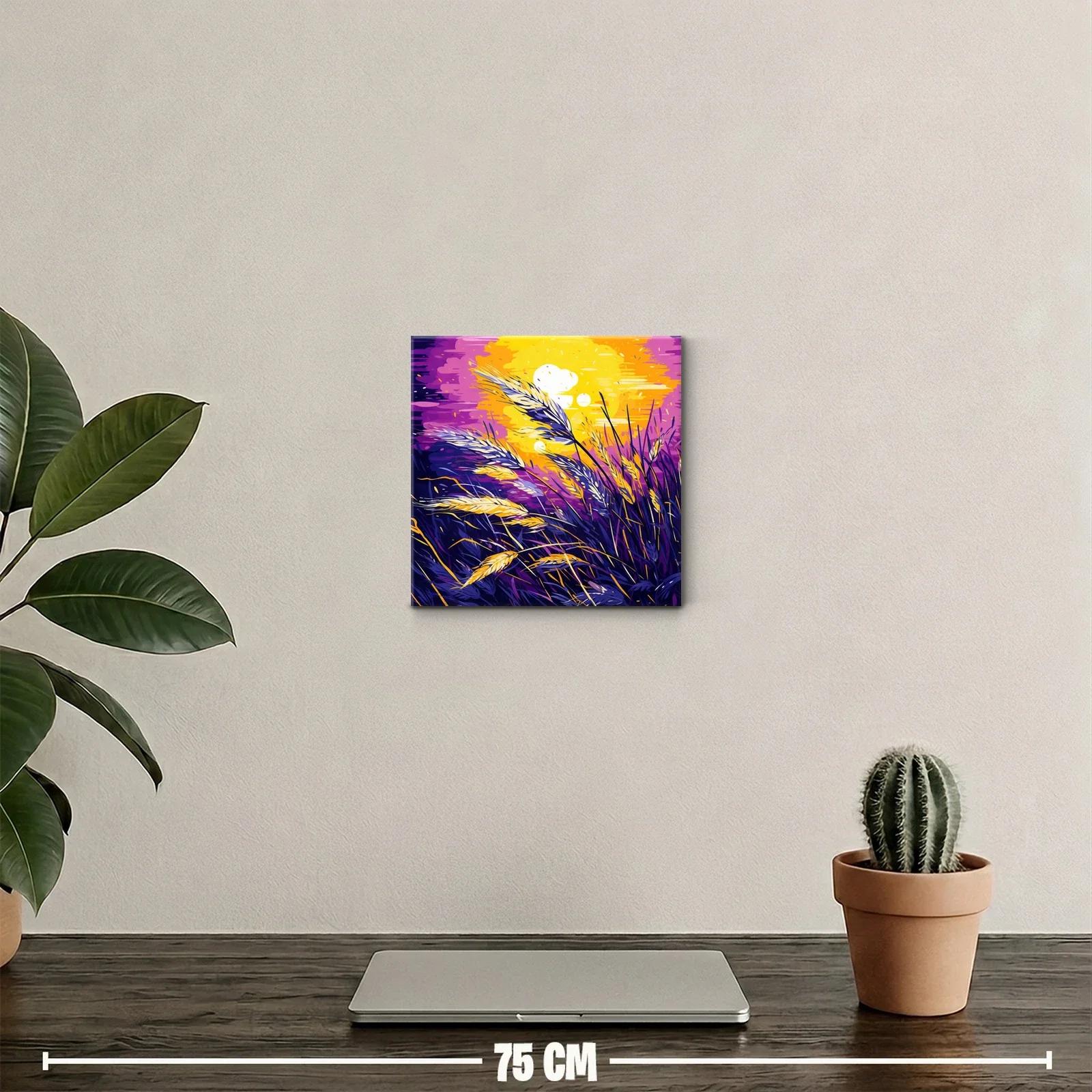 Trigal vibrante al atardecer lleno de luz y color — miniatura 2