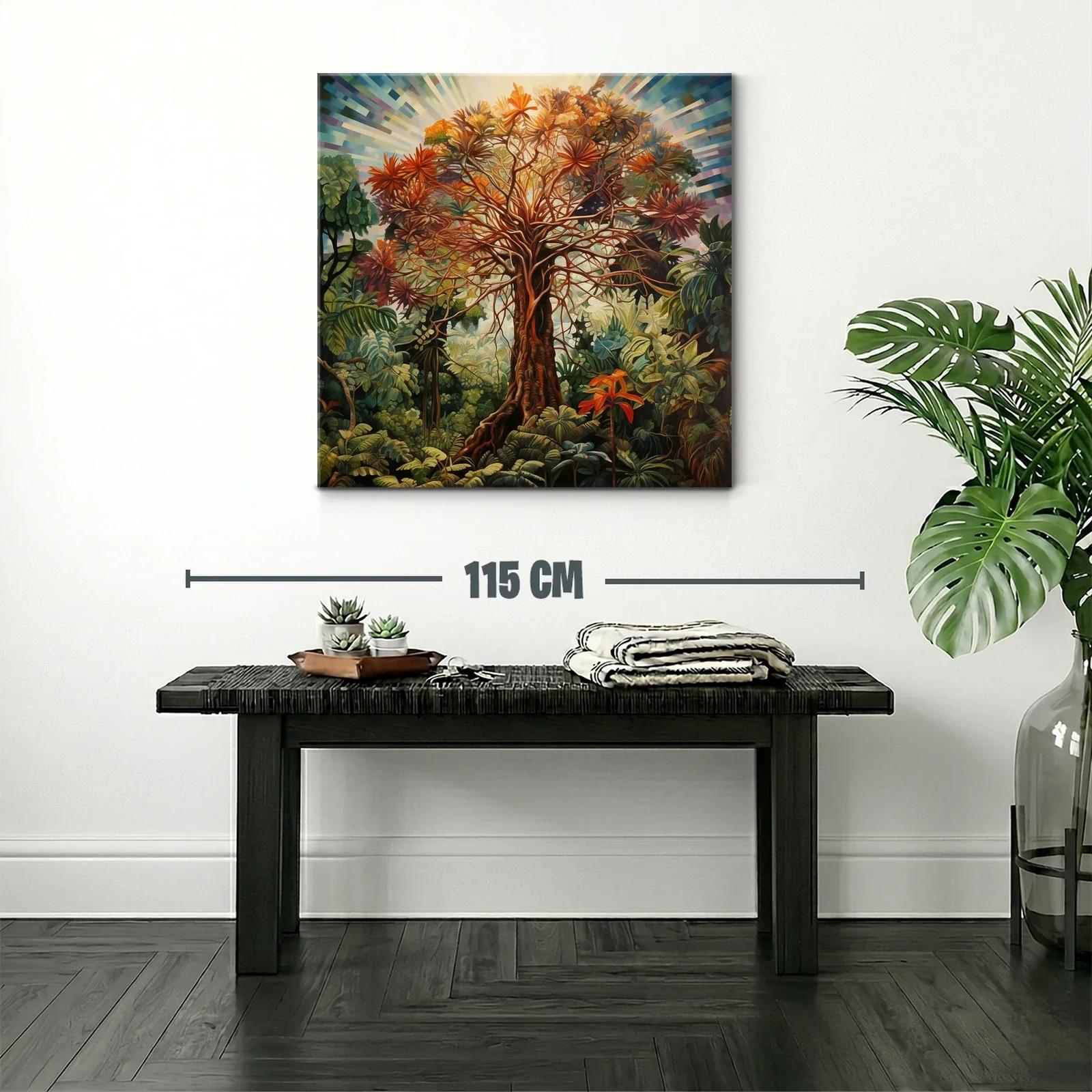 Árbol radiante en vibrante paisaje natural tropical — miniatura 2
