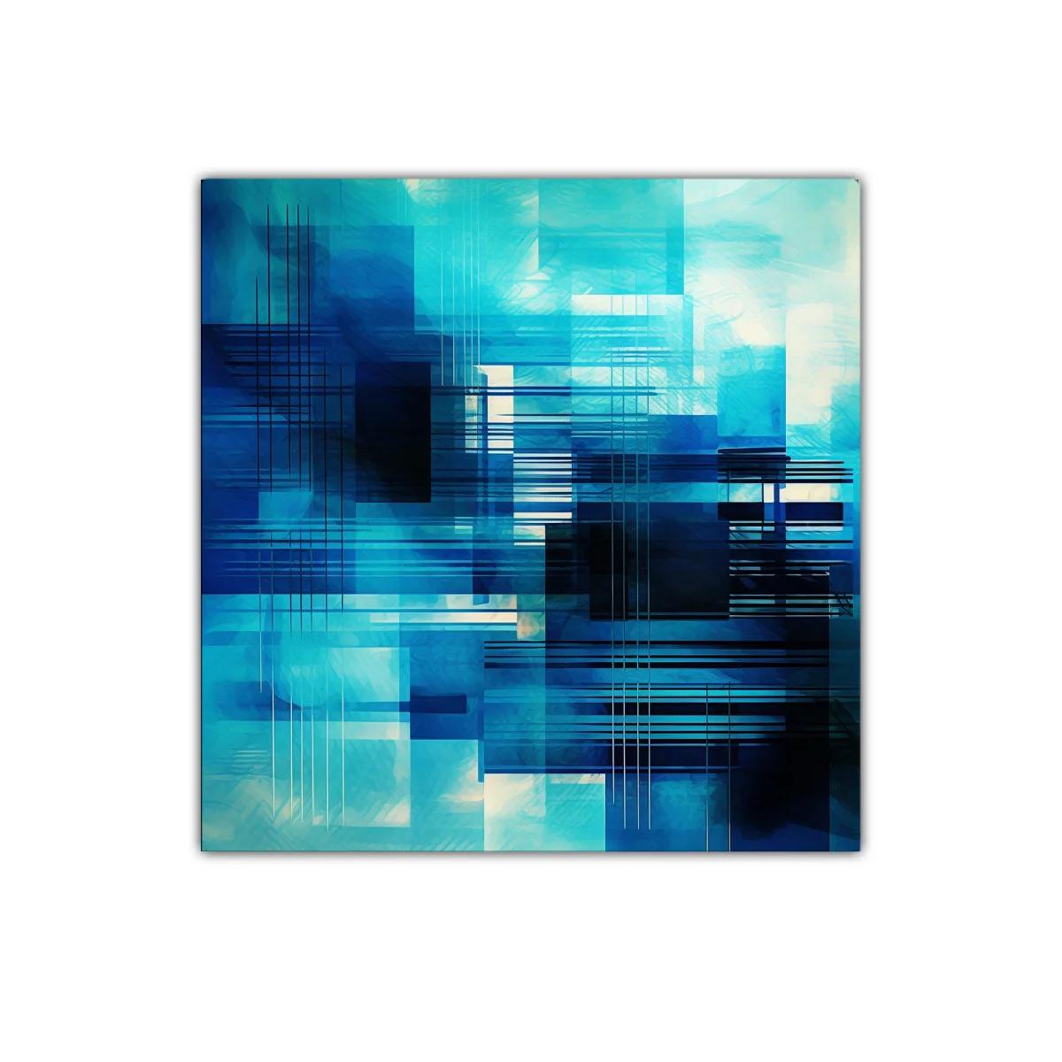 Composición abstracta en tonos azules y negros — imagen principal