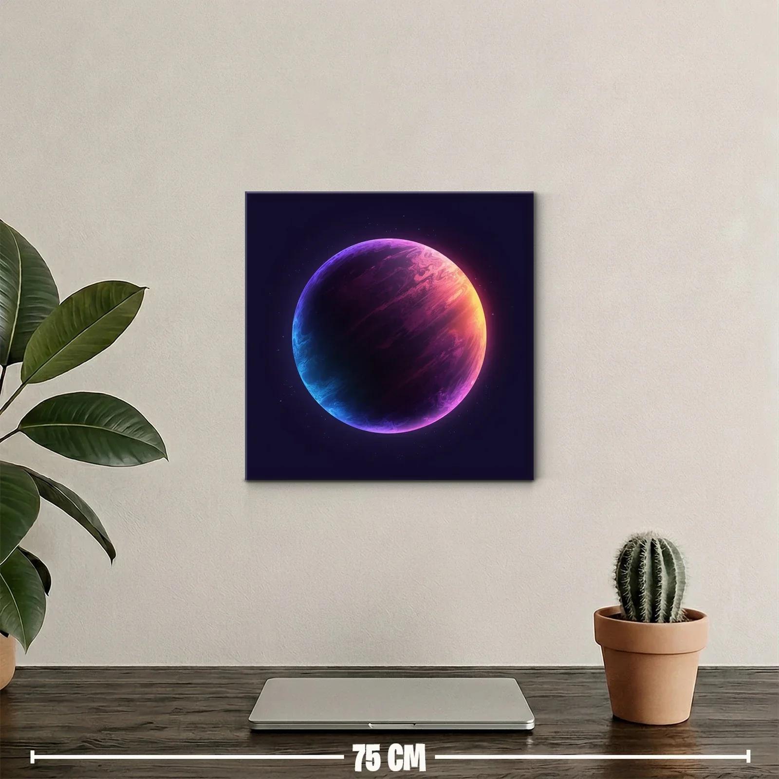 Planeta brillante con tonos púrpura y azul cósmico — miniatura 2