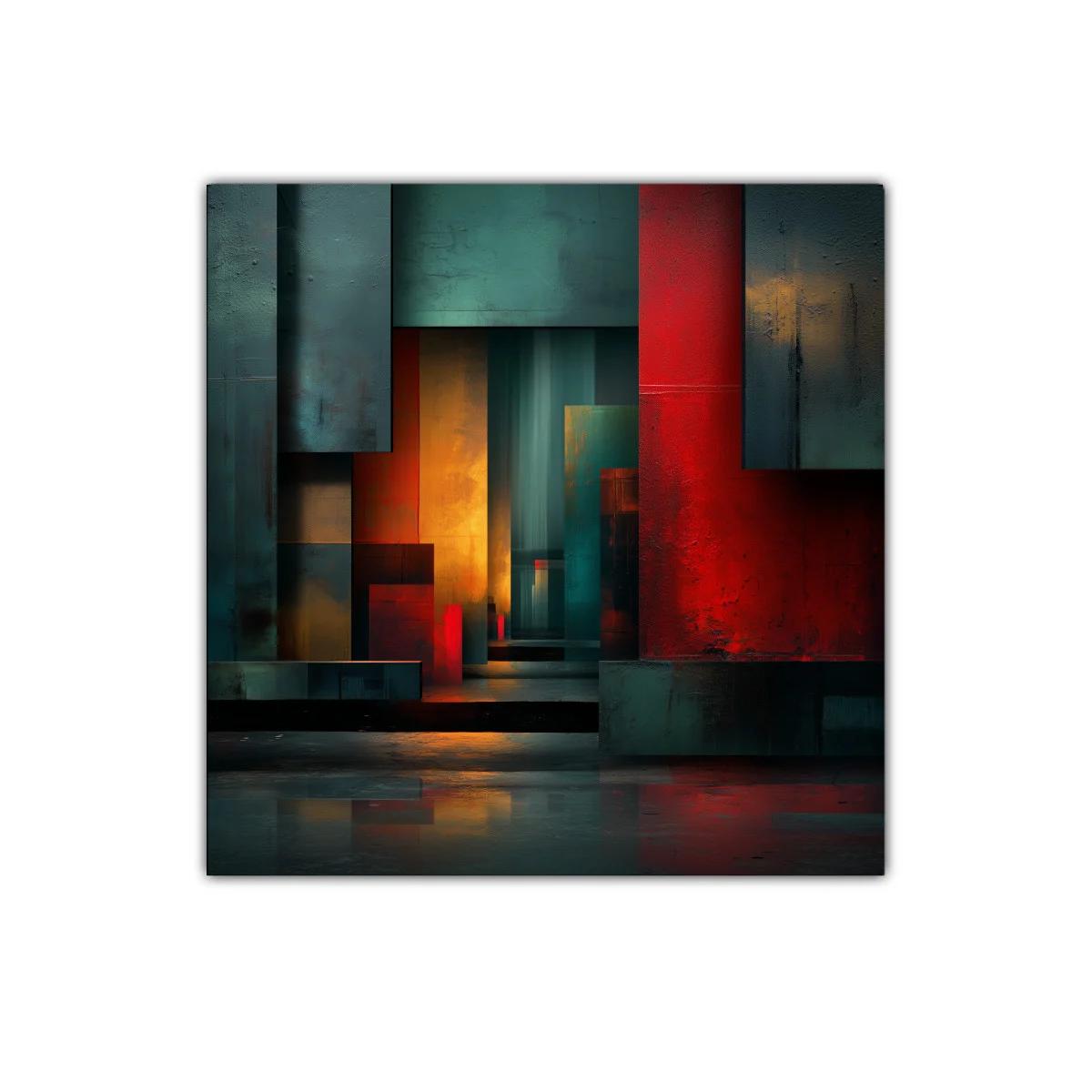 Composición abstracta vibrante con formas geométricas — imagen principal