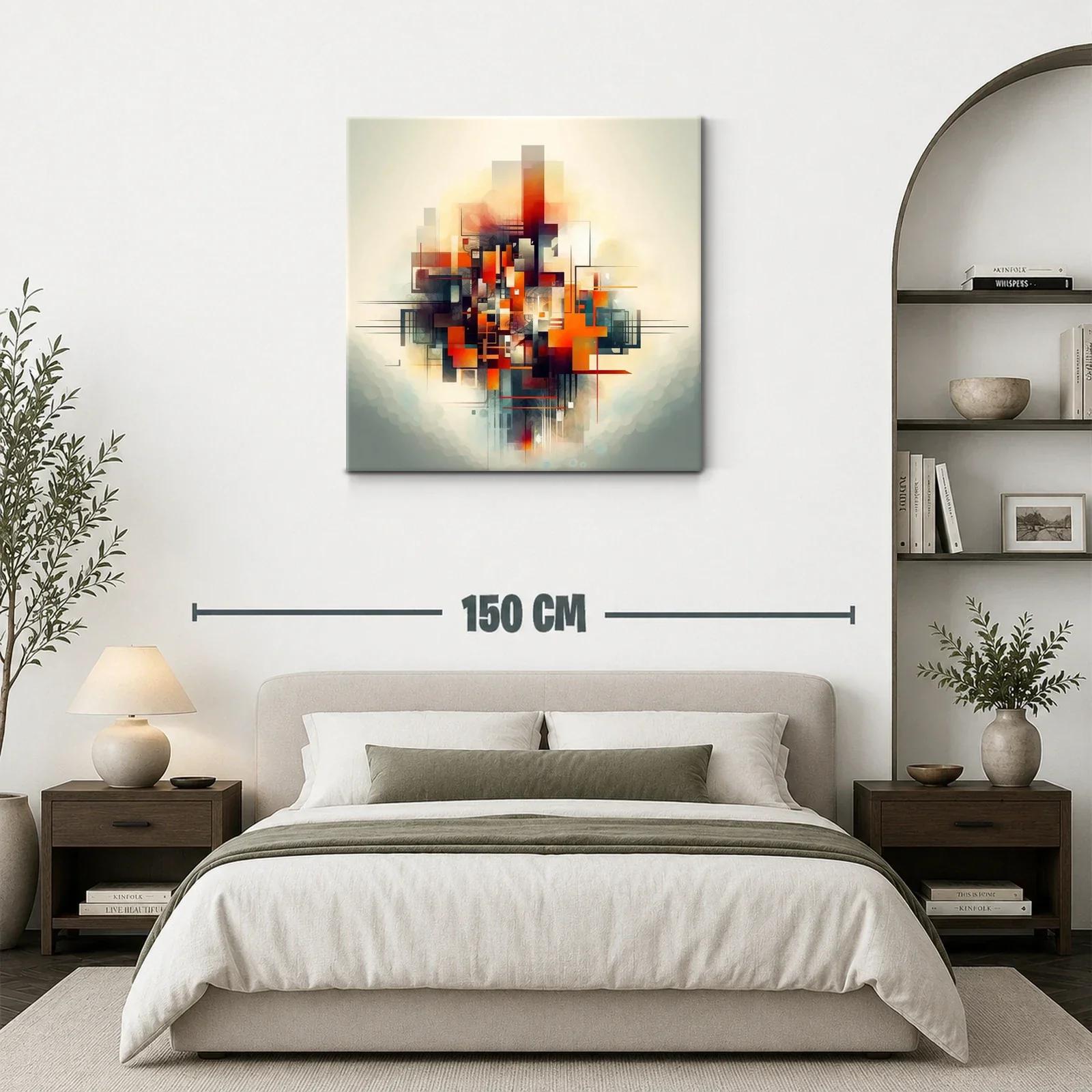 Composición Abstracta en Tonos Cálidos y Fríos — miniatura 3