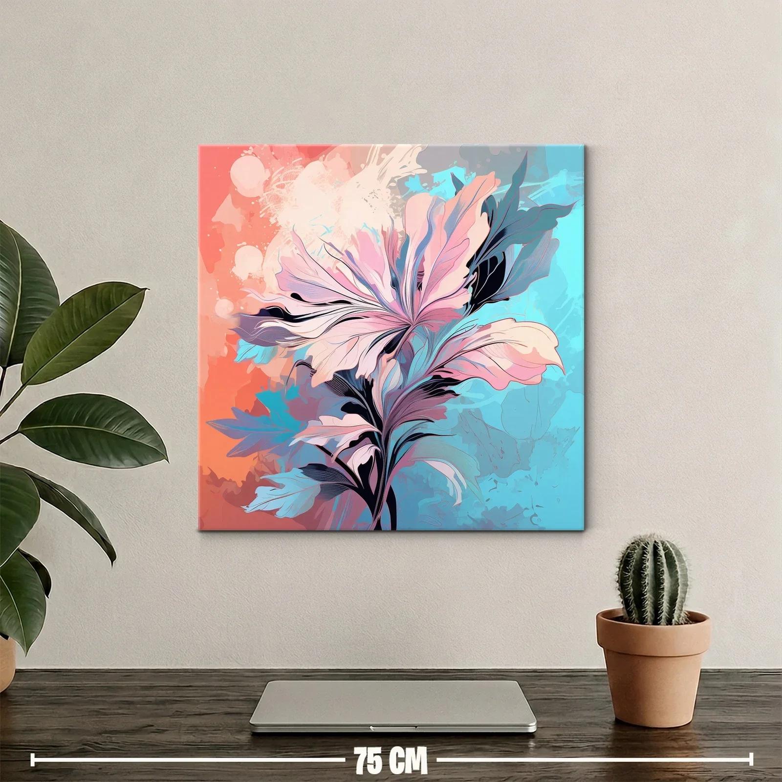 Flor abstracta en tonos pastel y contraste vibrante — miniatura 2