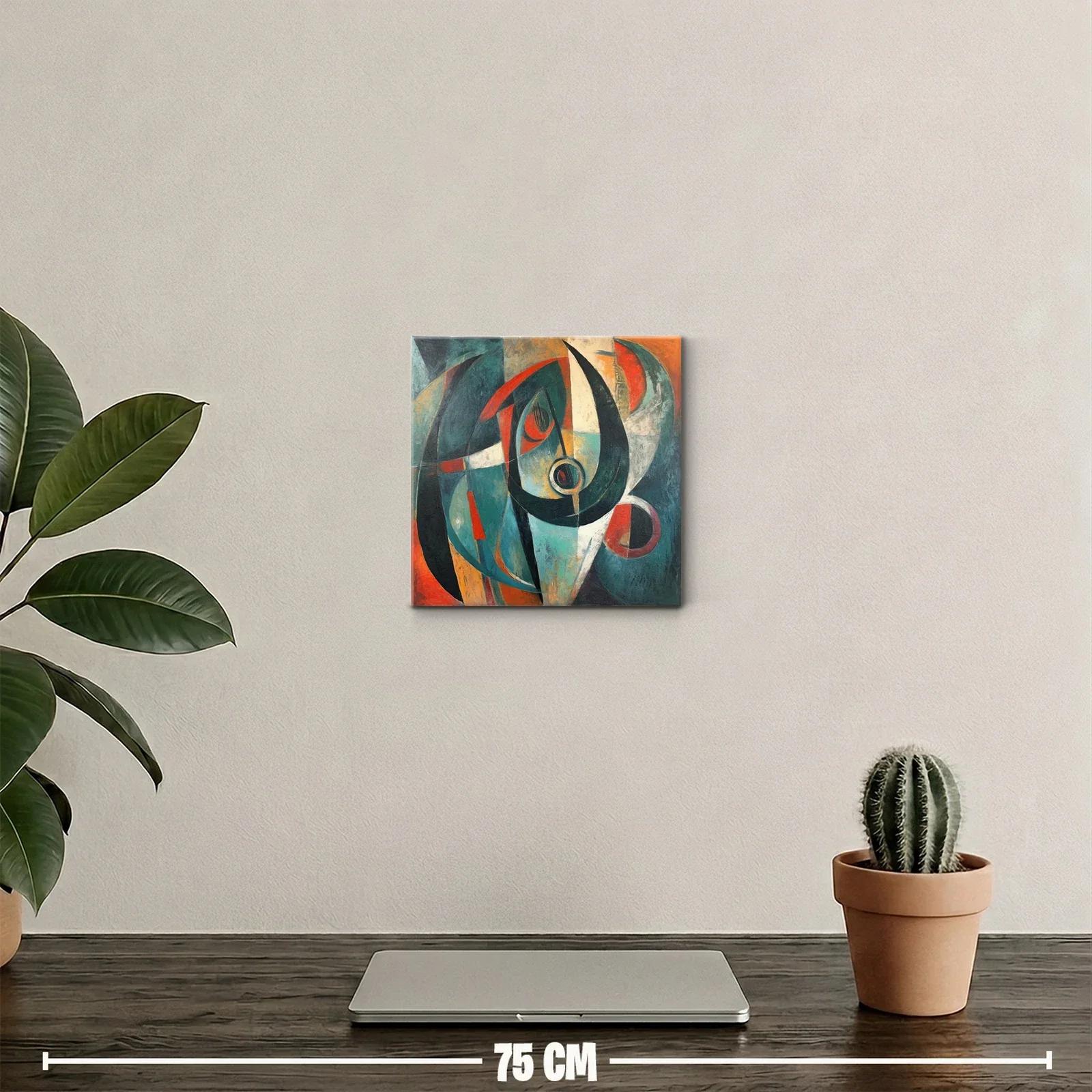 Composición abstracta con formas curvas y colores vibrantes — miniatura 2
