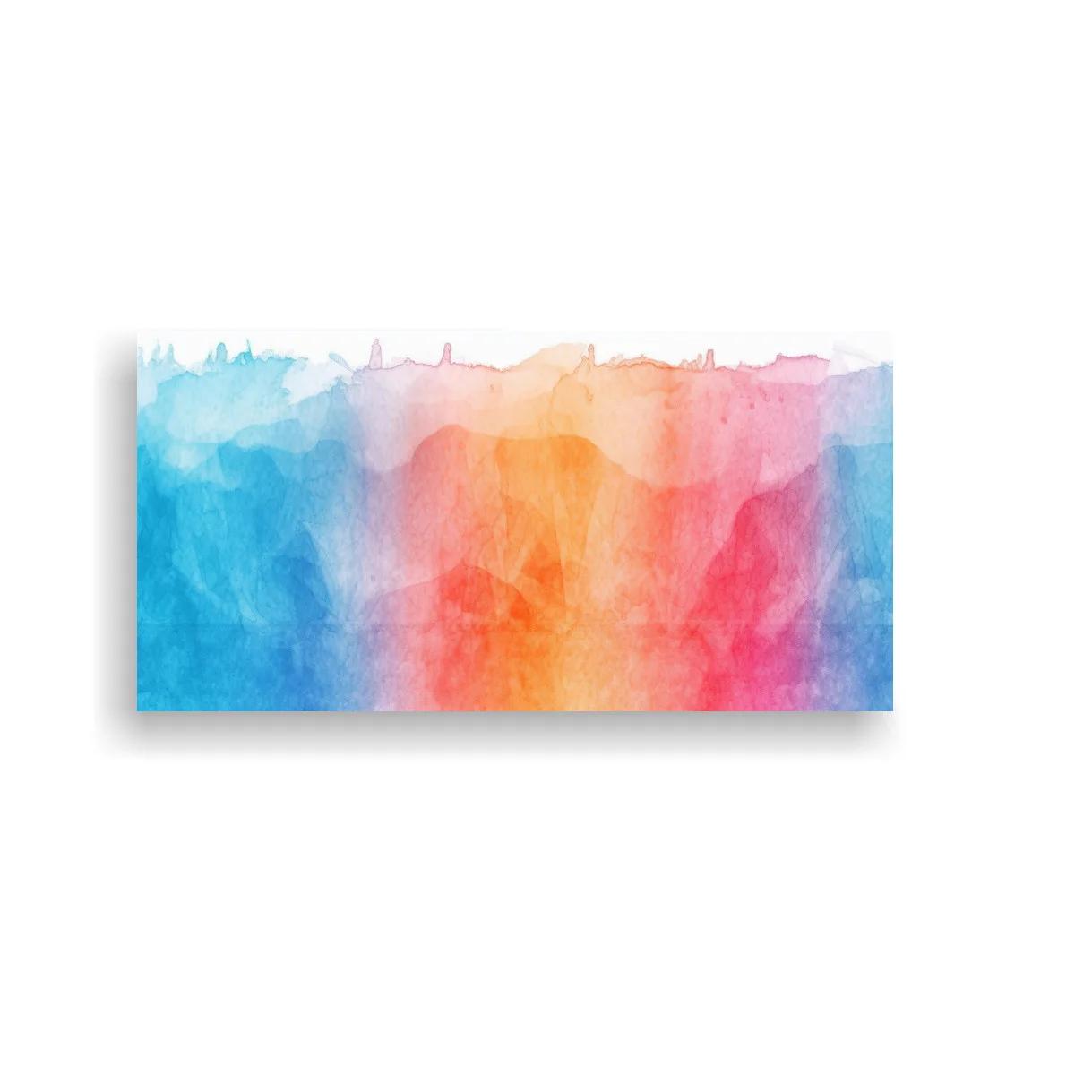 Cuadro mancha abstracta en degradado con textura traslúcida