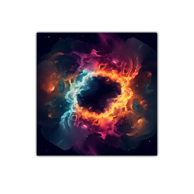 Explosión cósmica en tonos vibrantes para decoración única