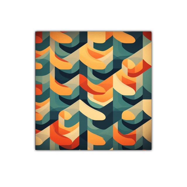 Cuadro Decorativo Abstracto con Formas Geométricas y Colores Vibrantes