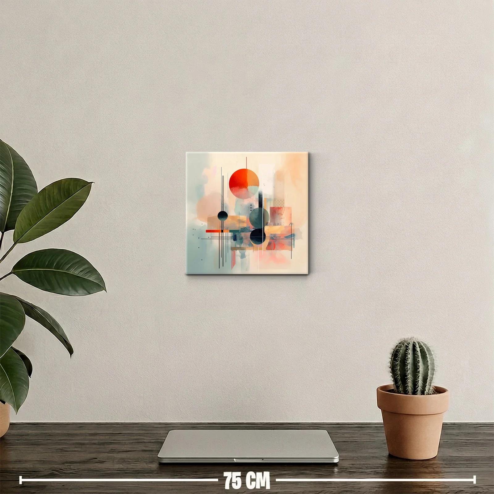 Composición abstracta con formas geométricas y tonos cálidos — miniatura 2